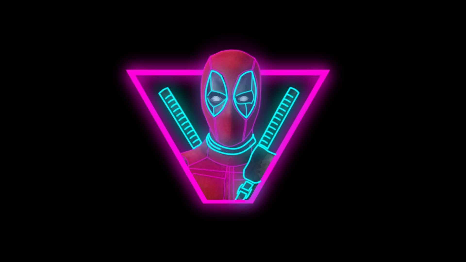 Deadpool Neon Minimal Wallpapers