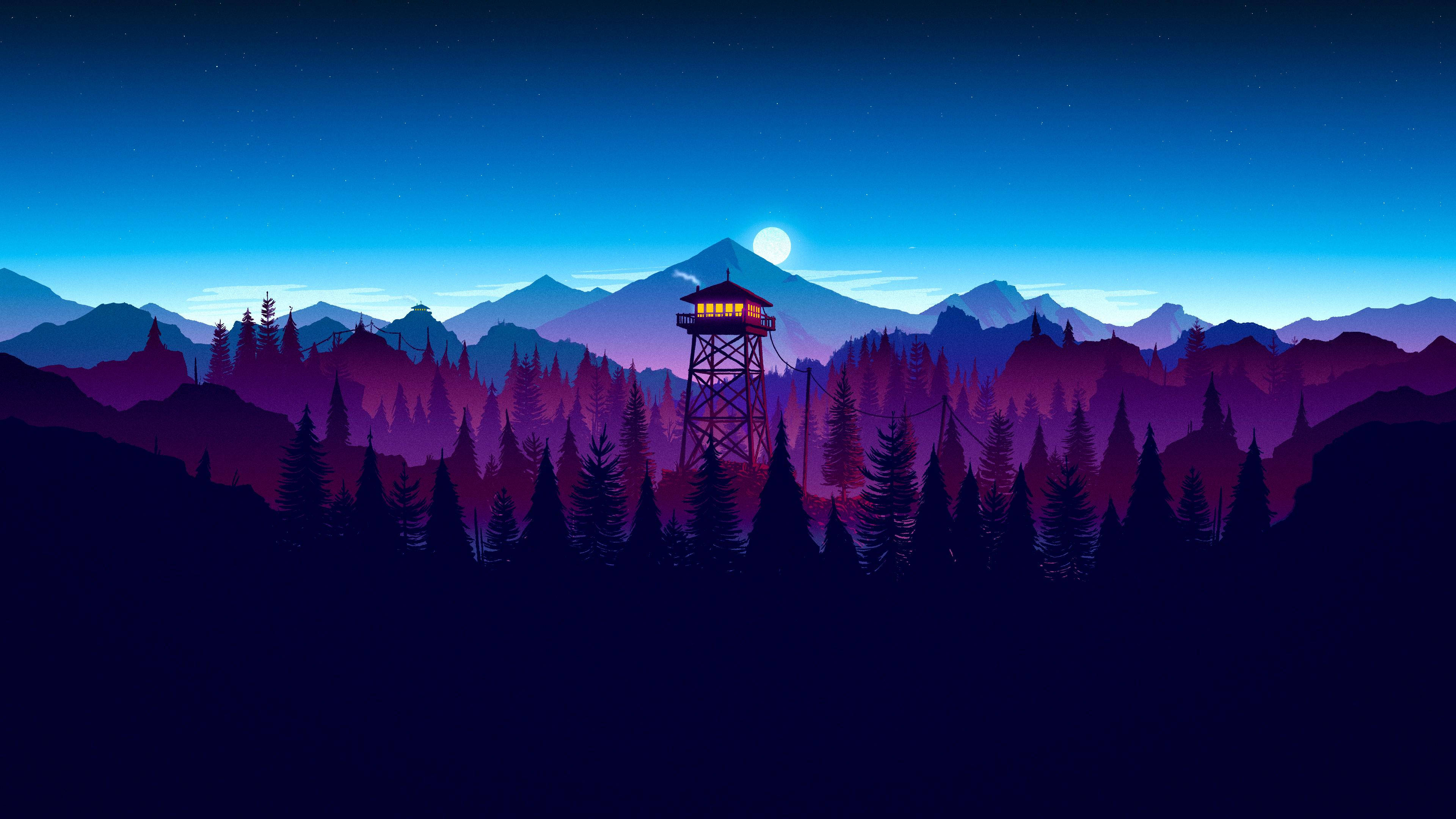 Firewatch Sunrise Minimal Wallpapers