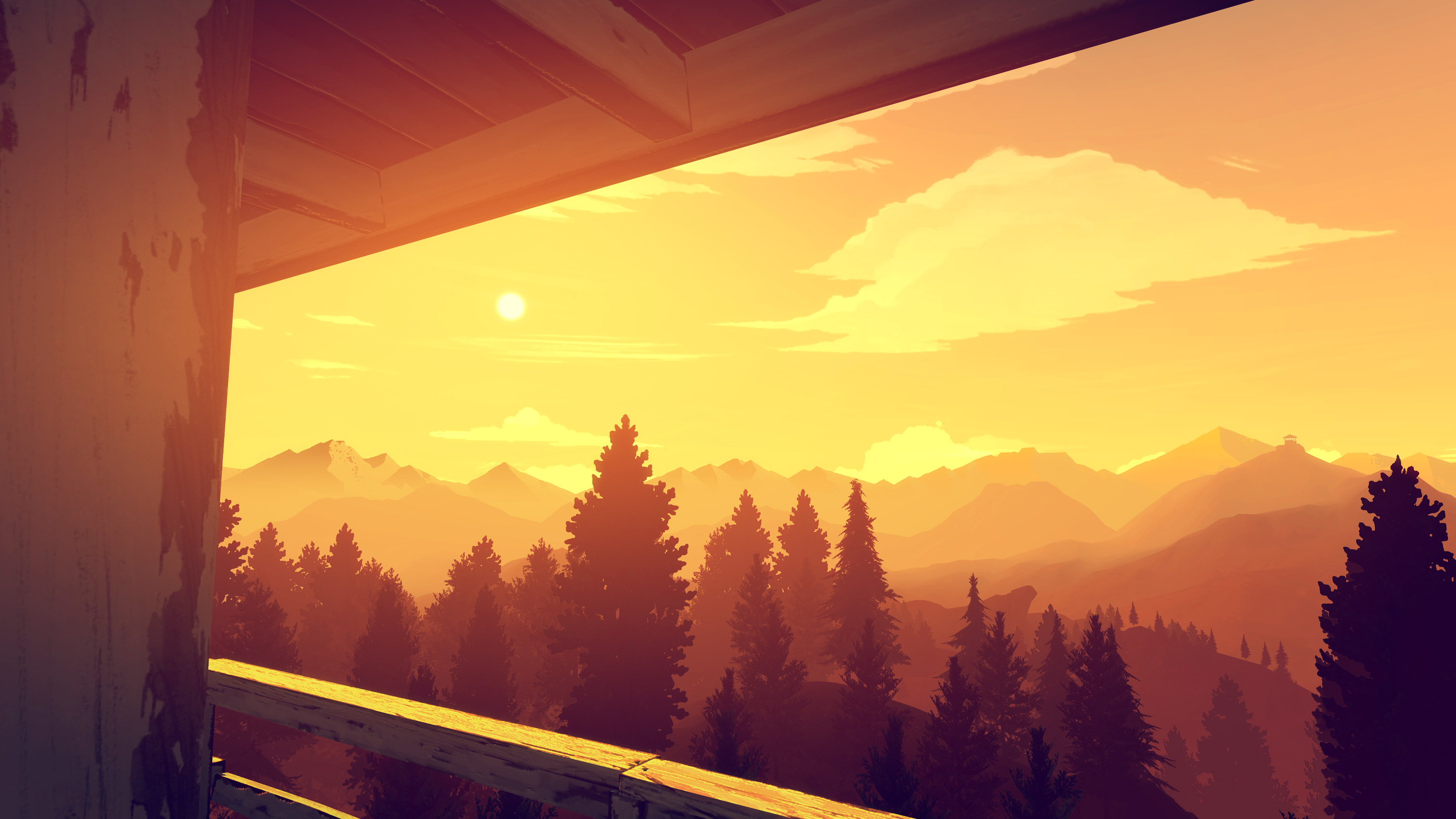 Firewatch Sunrise Minimal Wallpapers