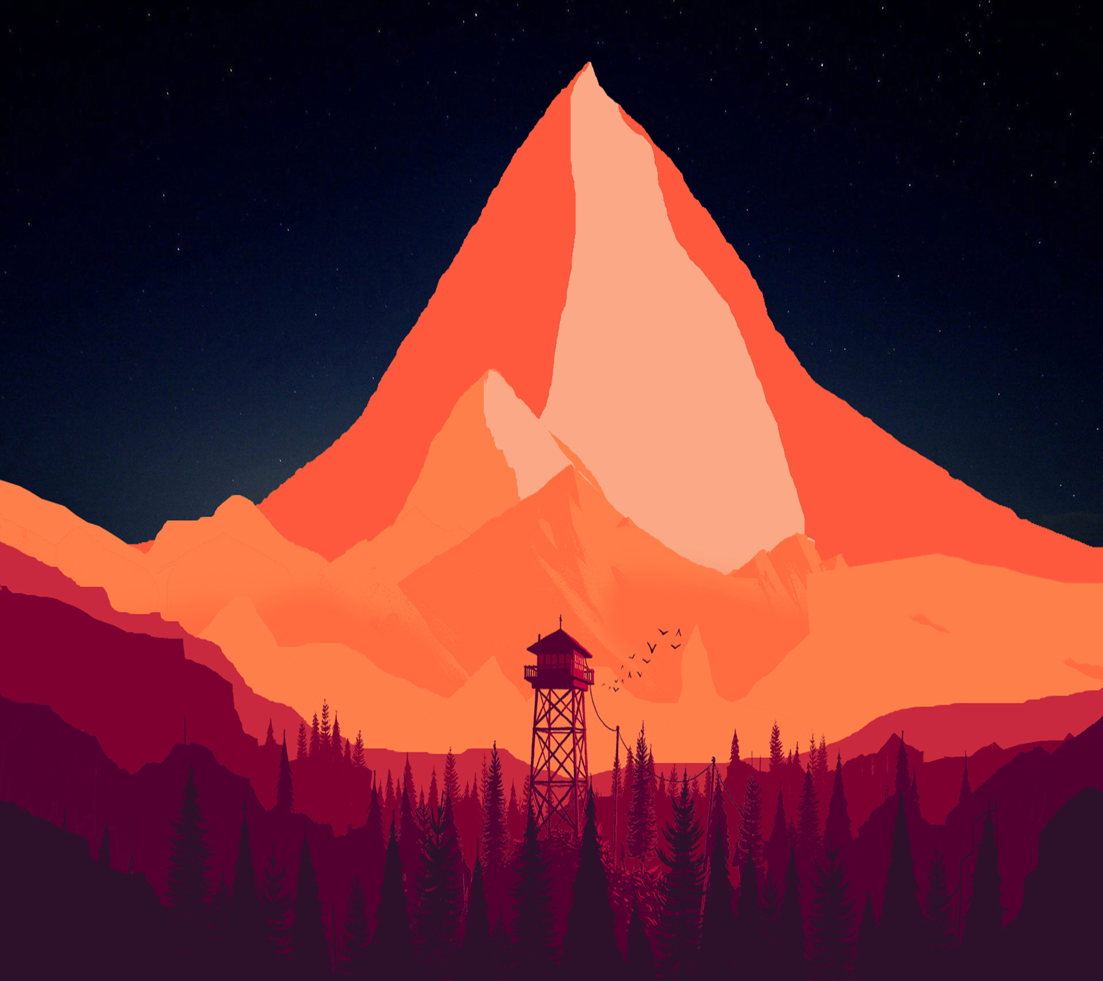 Firewatch Sunrise Minimal Wallpapers