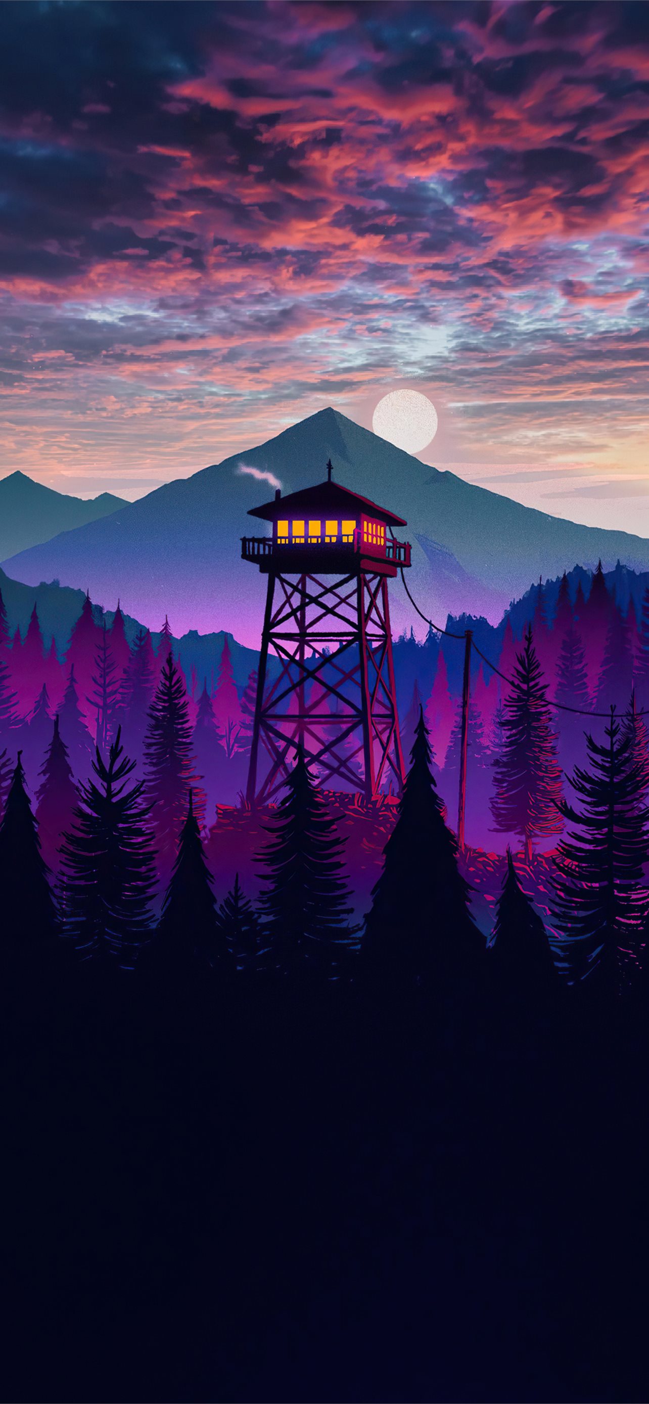 Firewatch Sunrise Minimal Wallpapers