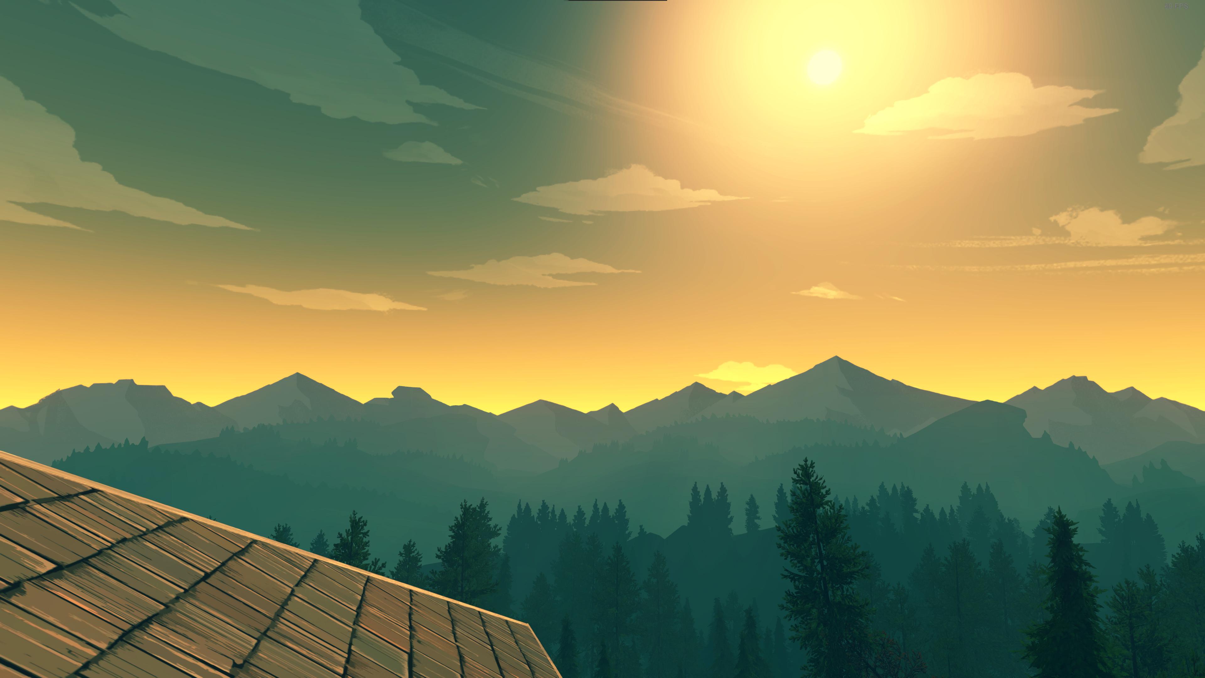 Firewatch Sunrise Minimal Wallpapers