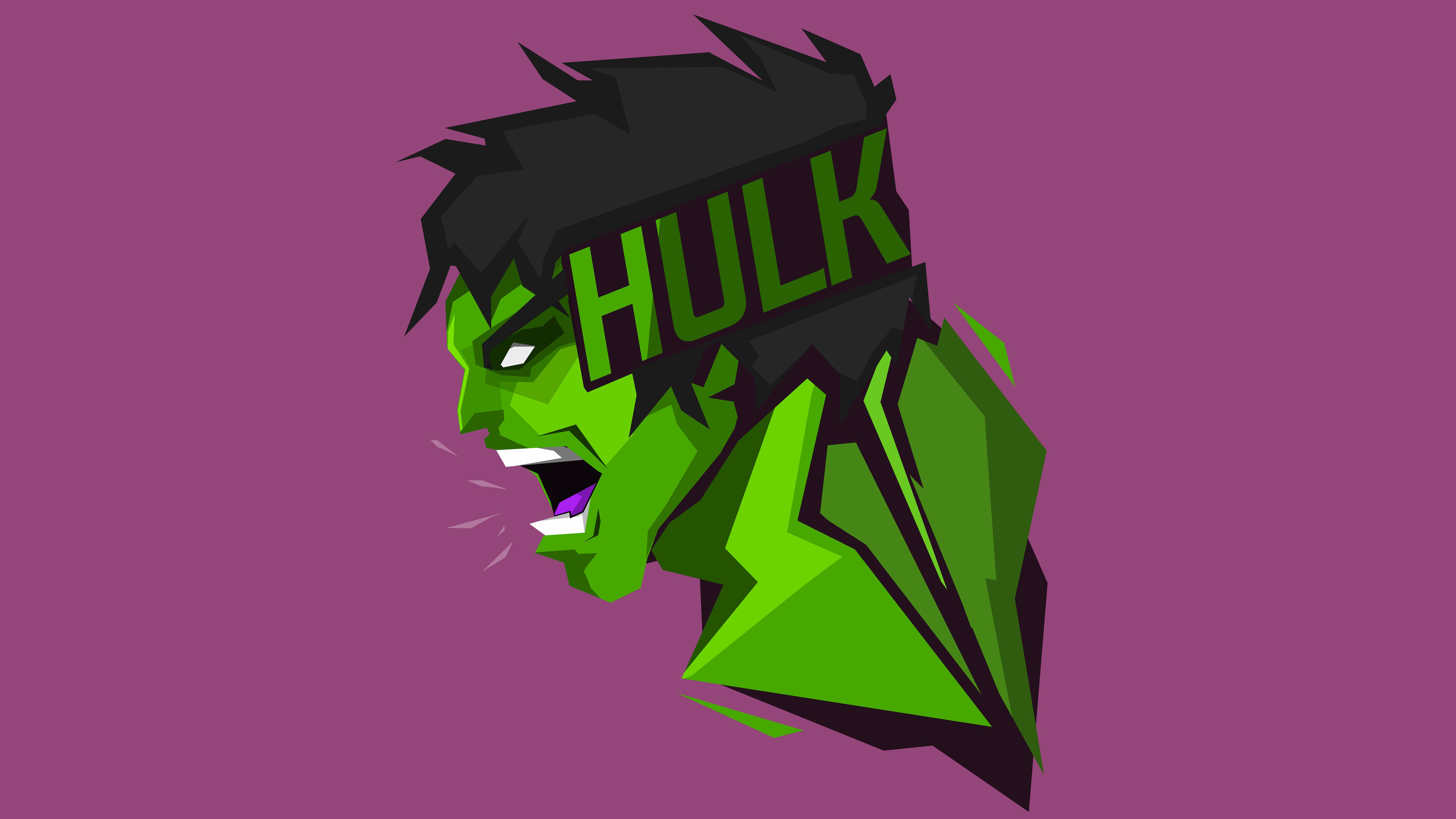 Hulk 4K Minimal Art Wallpapers