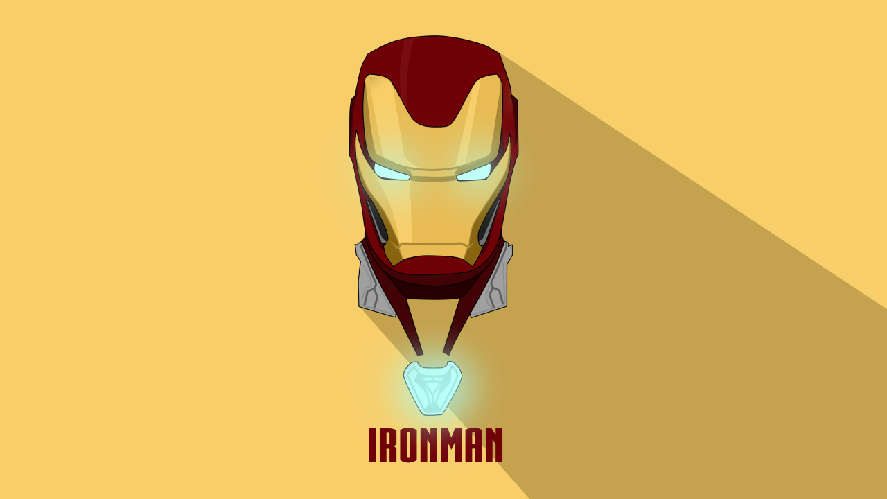 Ironman Flat Minimal Artwork Wallpapers