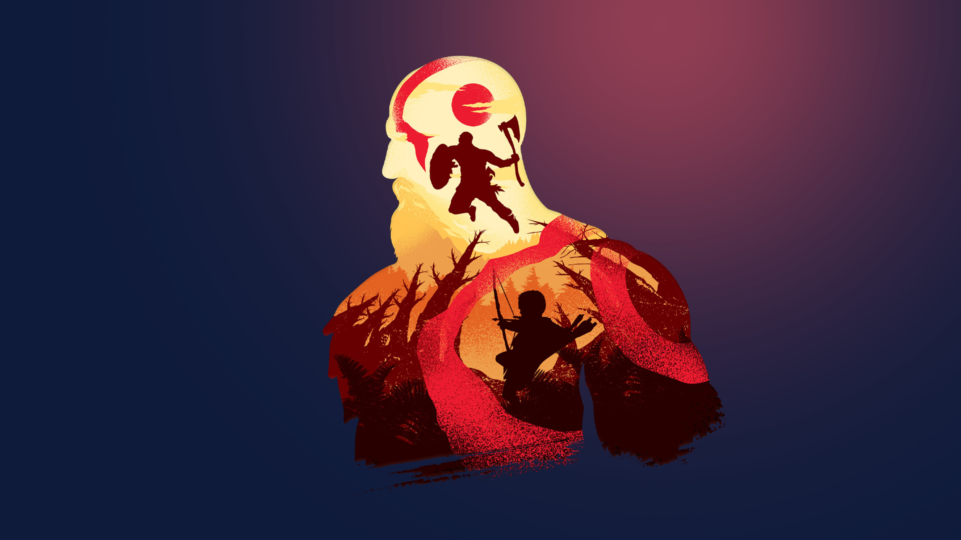 Kratos 10K Vector Art Wallpapers