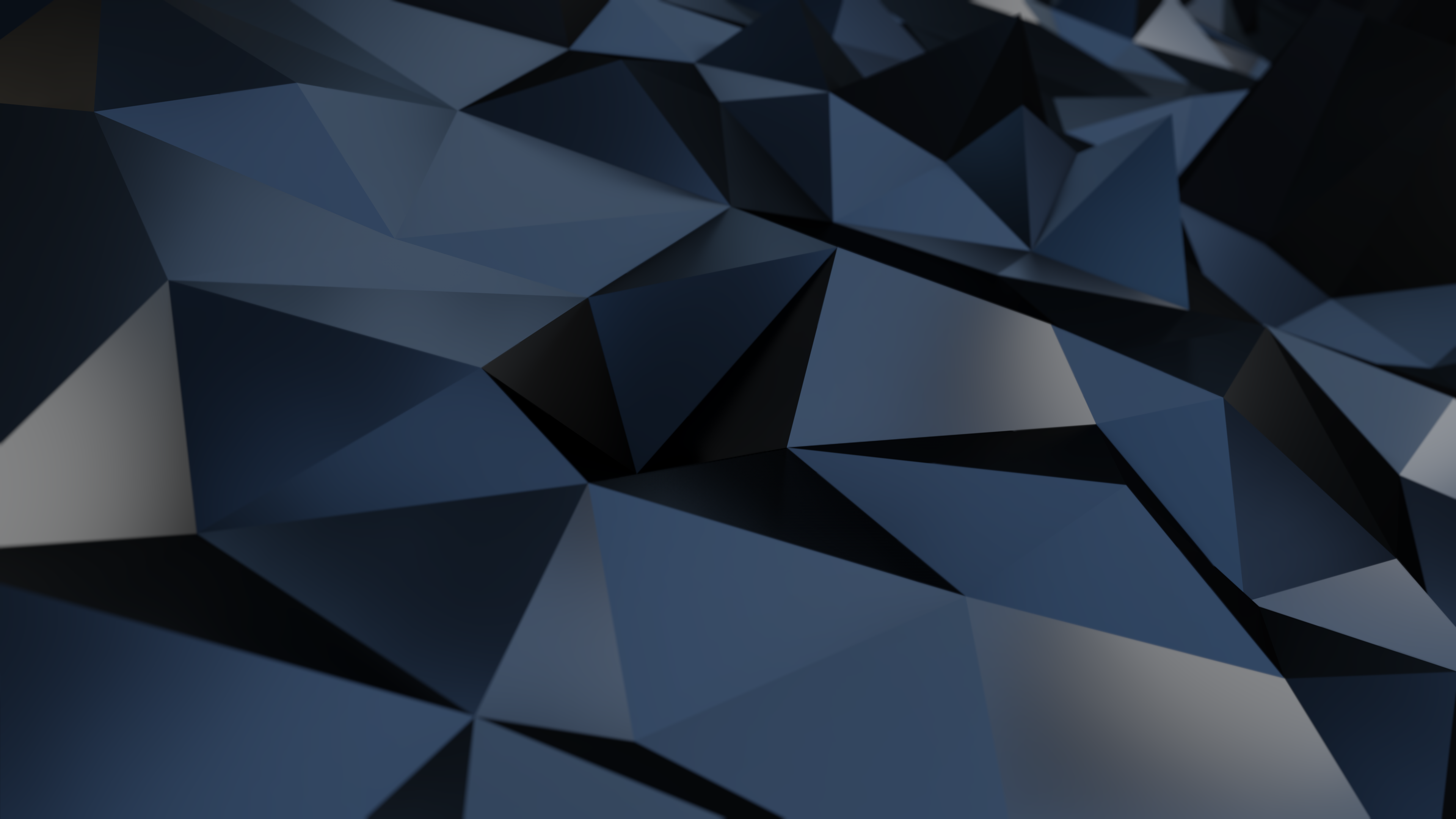 Low Poly Blue Geometry Artwork Wallpapers