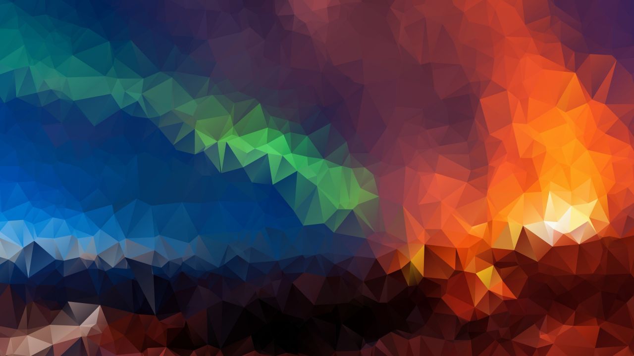 Low Poly Blue Geometry Artwork Wallpapers