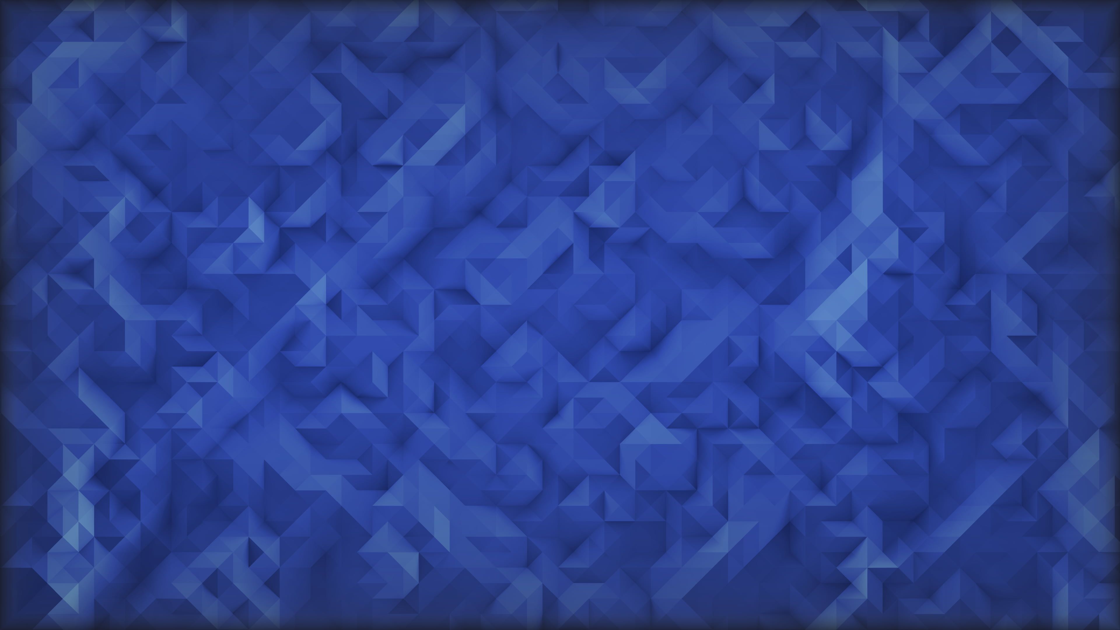 Low Poly Blue Geometry Artwork Wallpapers