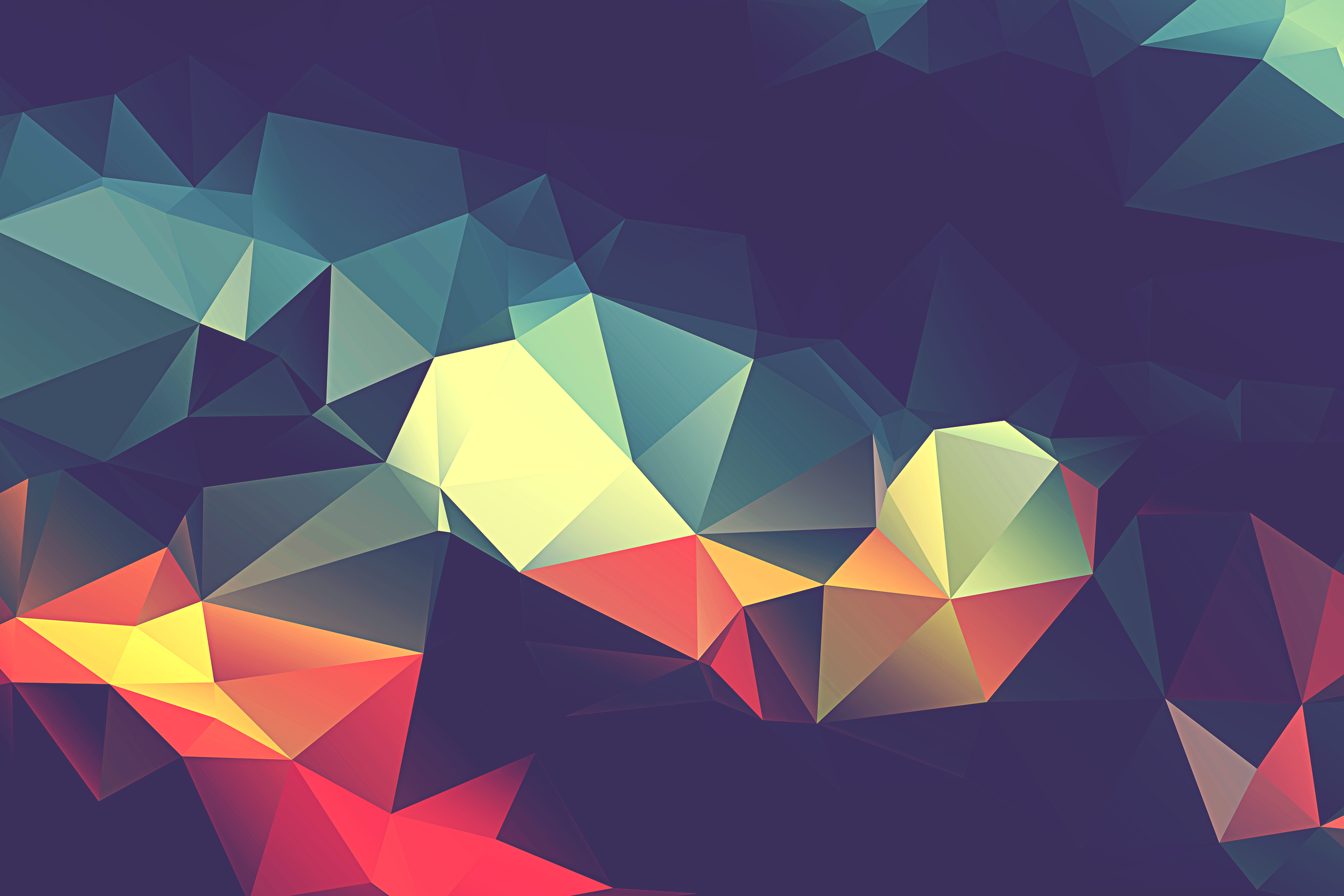 Low Poly Blue Geometry Artwork Wallpapers