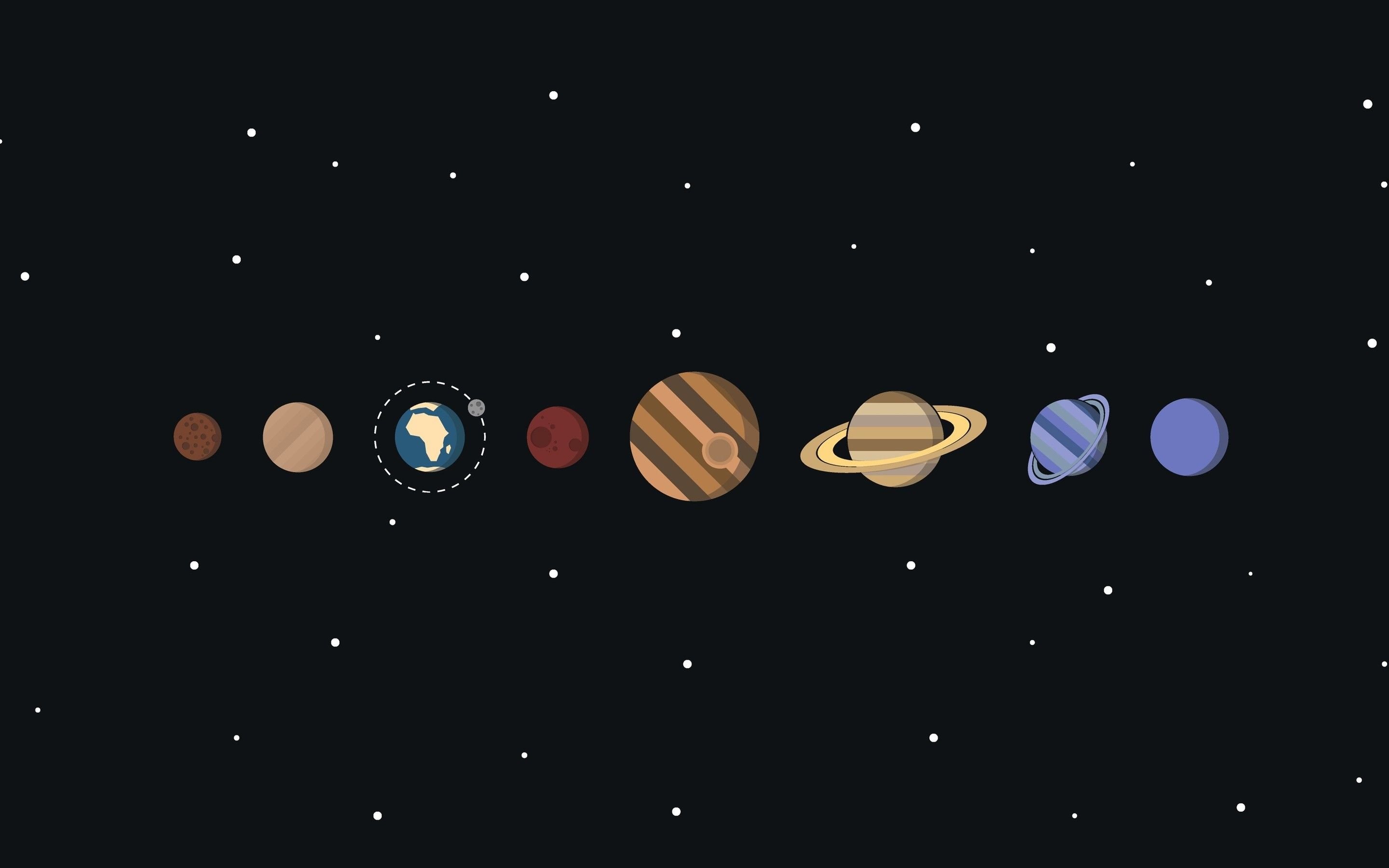 Minimal Planet Art Wallpapers