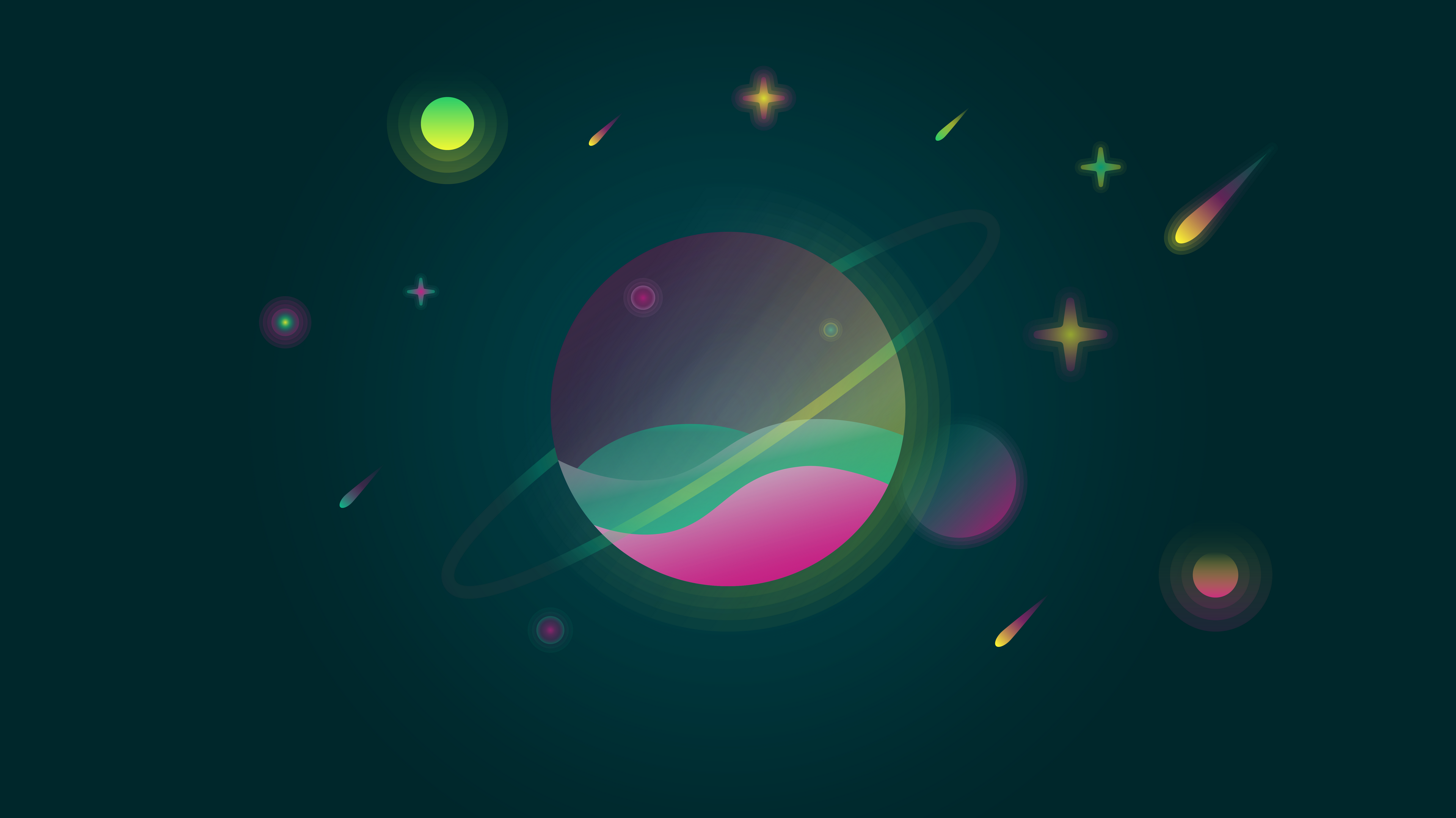 Minimalist Comet Colorful Wallpapers