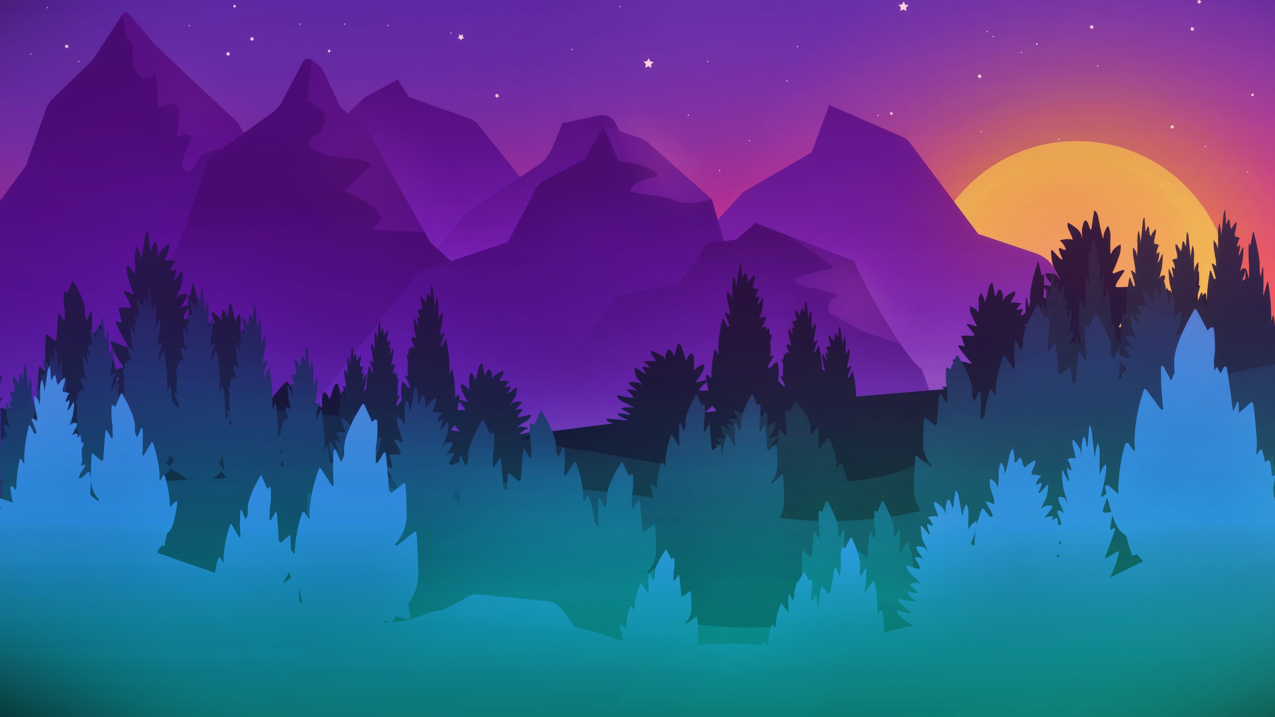 Minimalist Comet Colorful Wallpapers