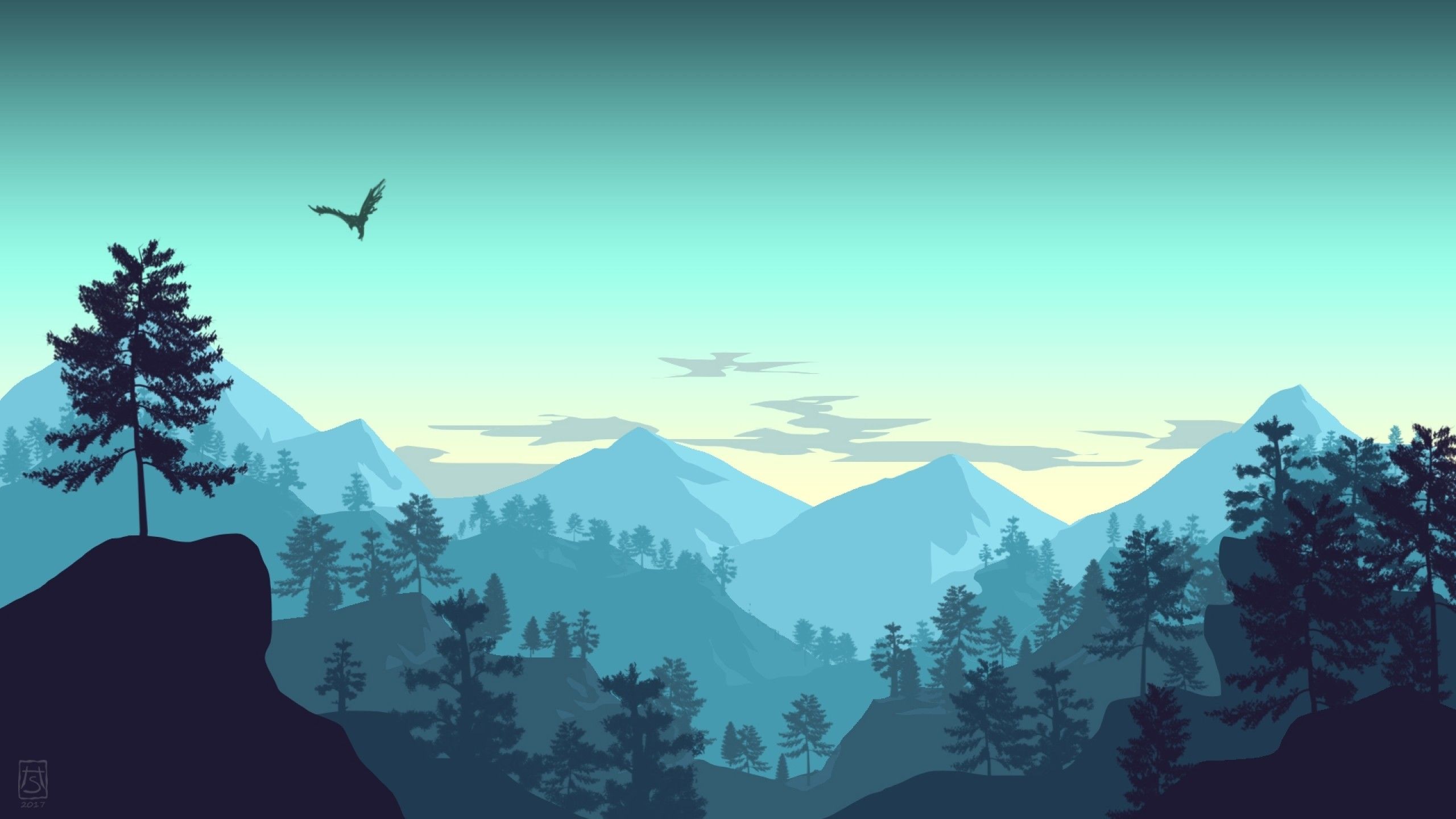 Minimalist Landscape Painting Wallpapers