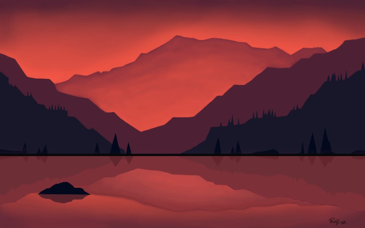 Minimalist Landscape Painting Wallpapers