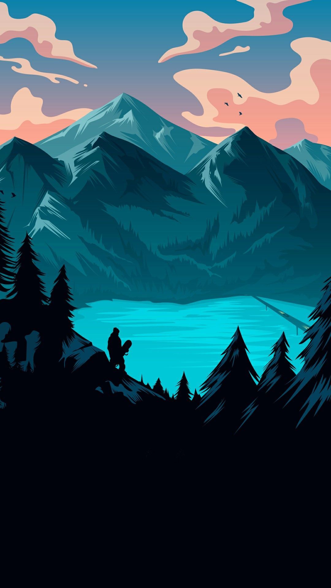 Minimalist Landscape Painting Wallpapers