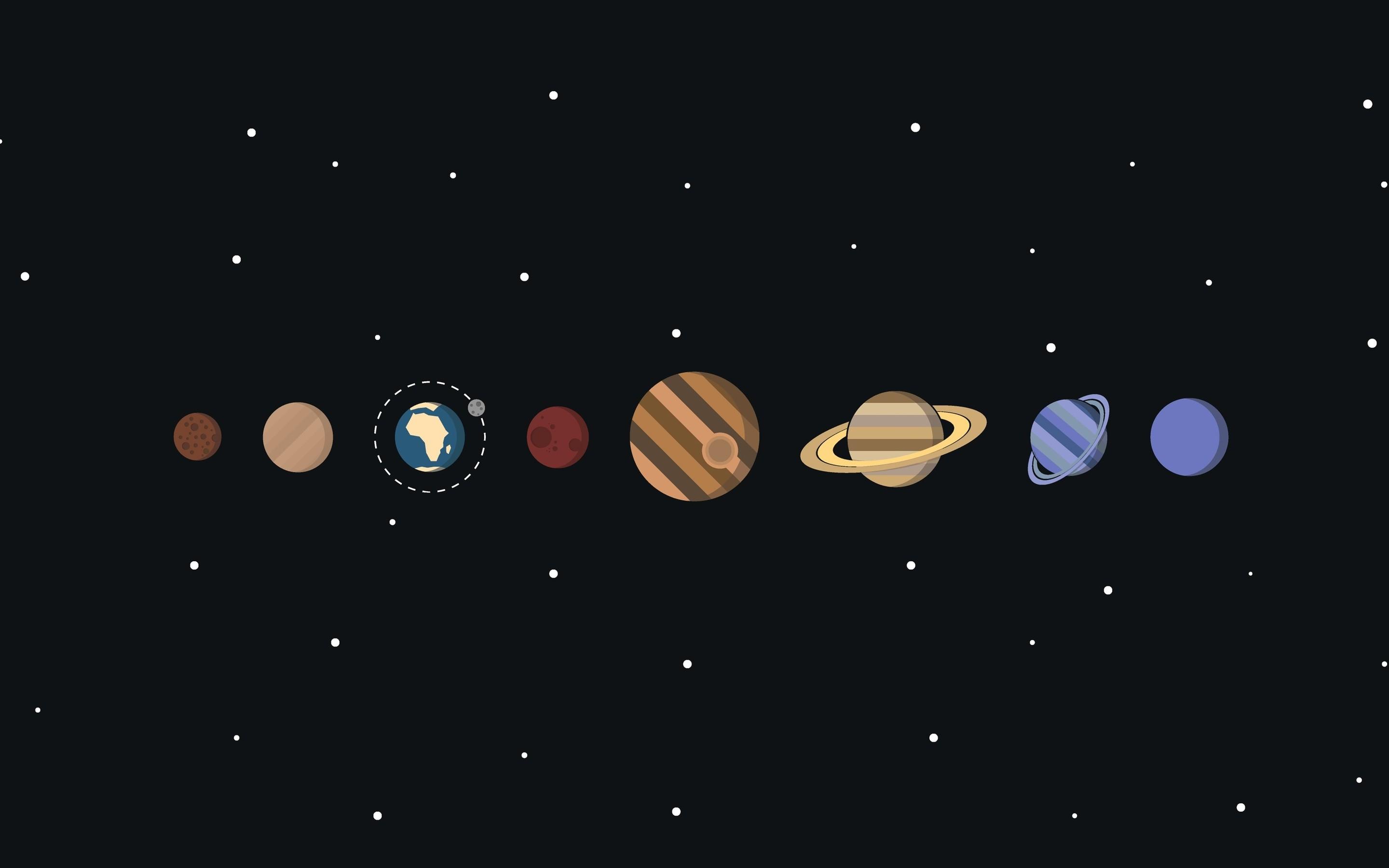 Minimalist Solar System Wallpapers