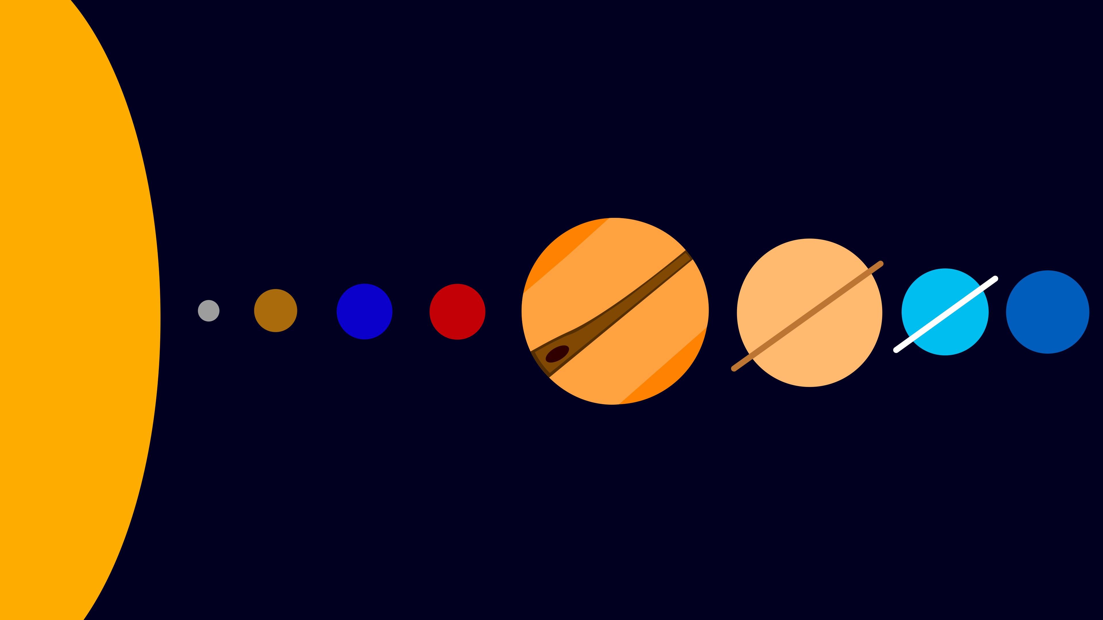 Minimalist Solar System Wallpapers
