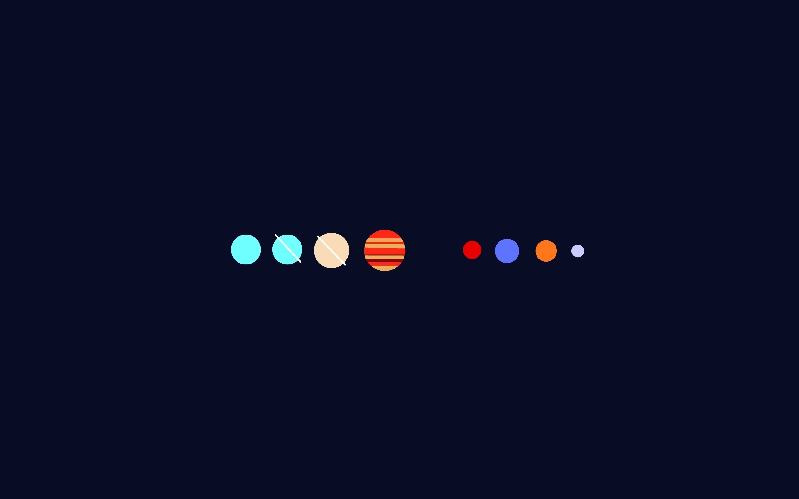 Minimalist Solar System Wallpapers