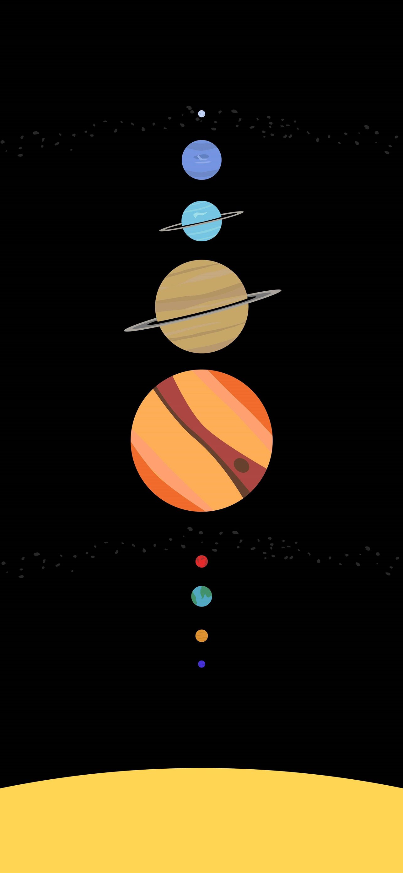 Minimalist Solar System Wallpapers