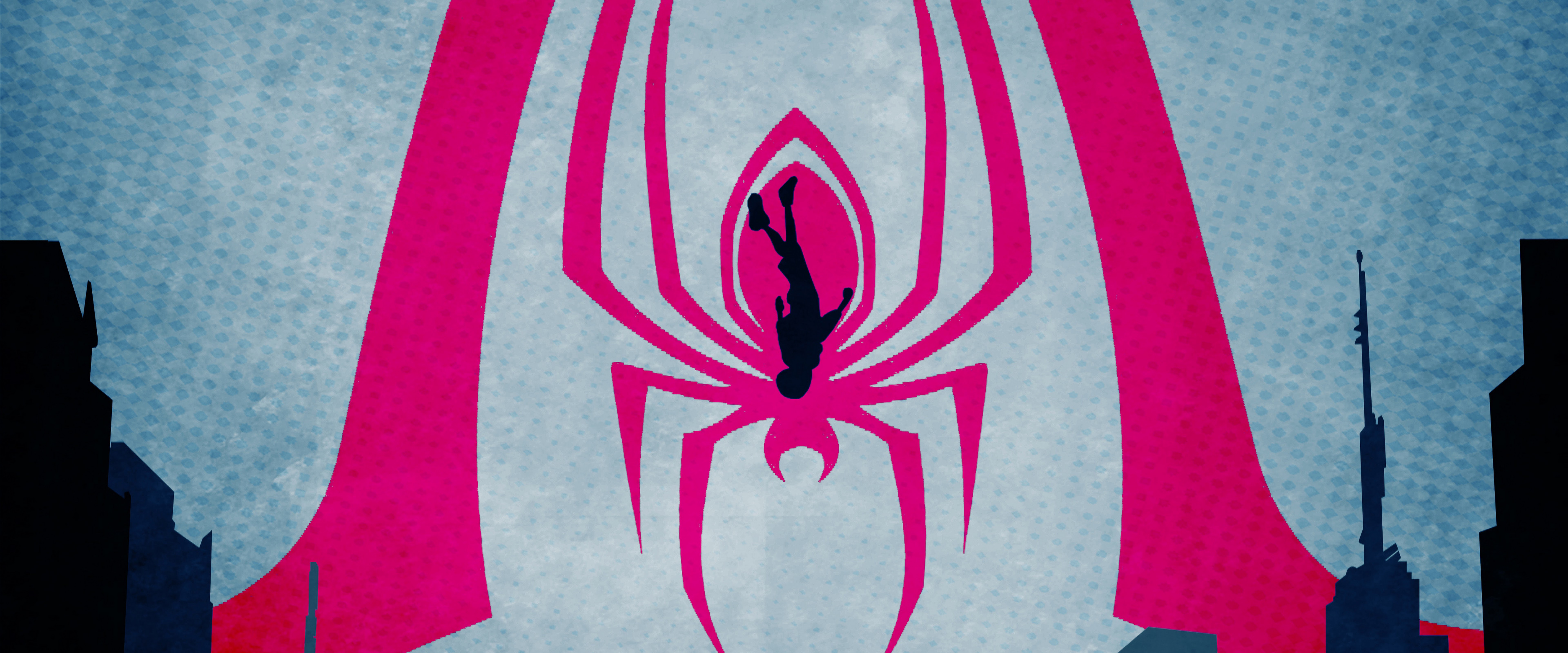 Minimalist Spiderman Into The Spider-Verse 4K Wallpapers