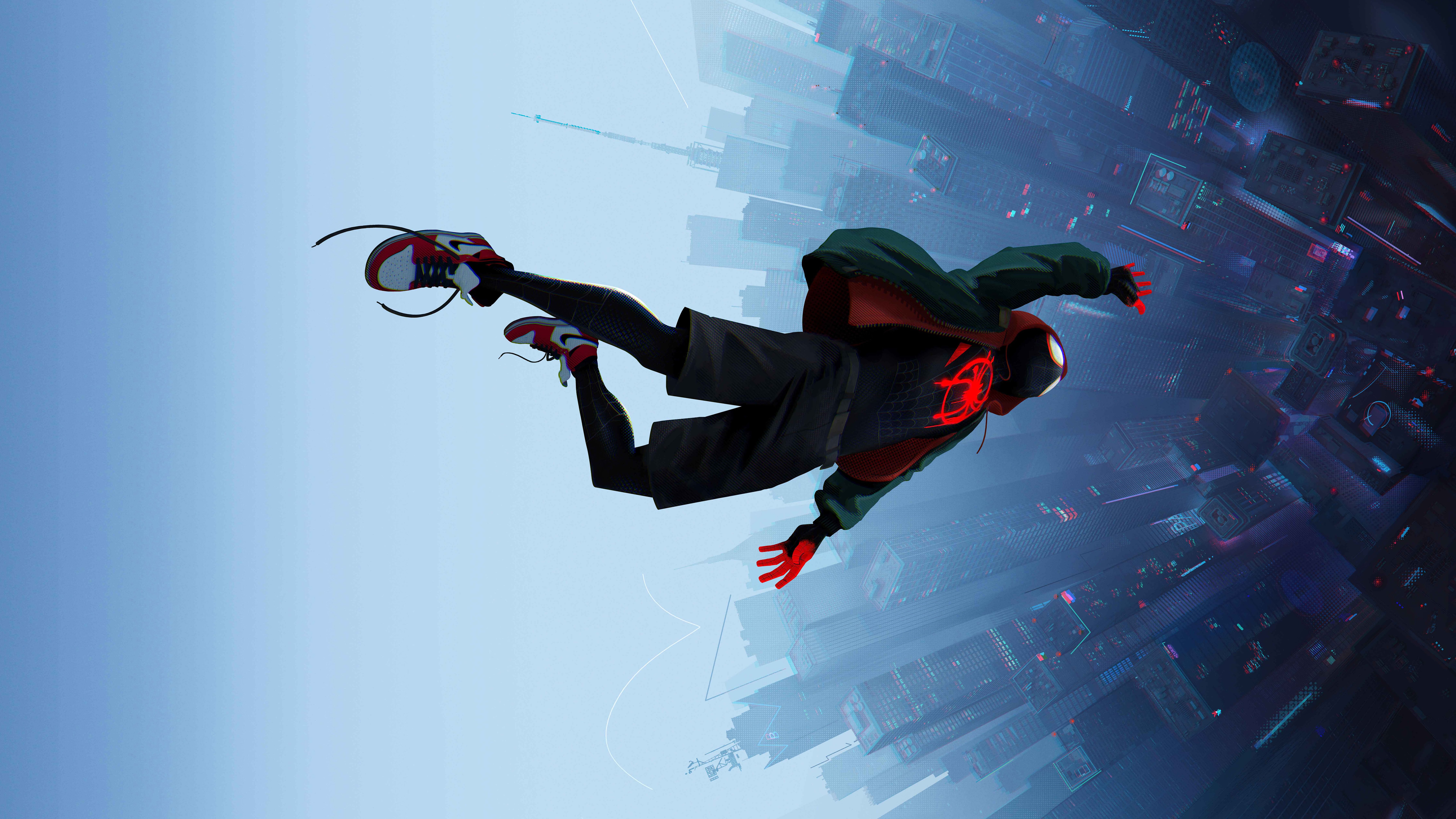 Minimalist Spiderman Into The Spider-Verse 4K Wallpapers