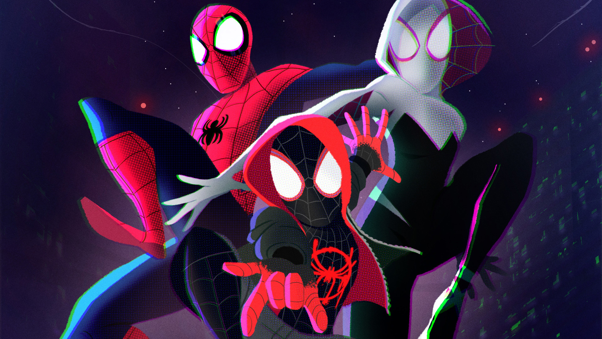 Minimalist Spiderman Into The Spider-Verse 4K Wallpapers