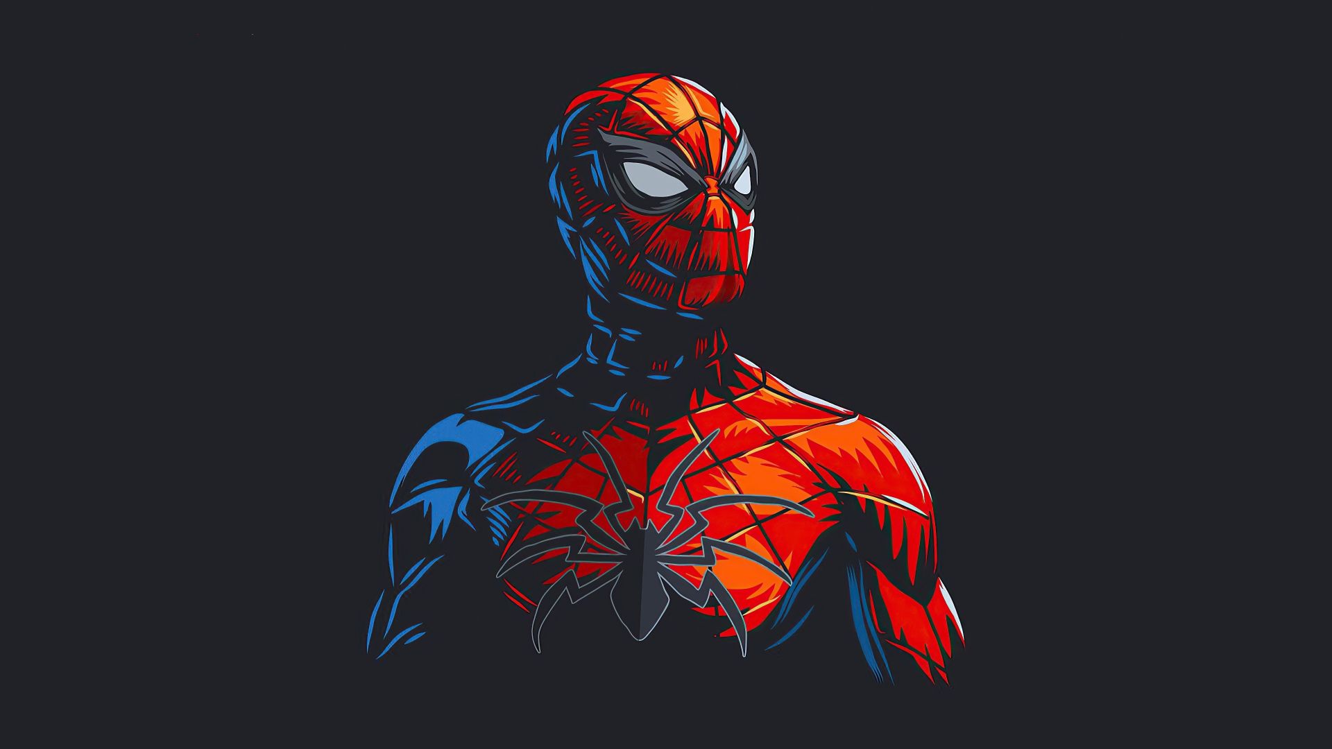 Minimalist Spiderman Into The Spider-Verse 4K Wallpapers