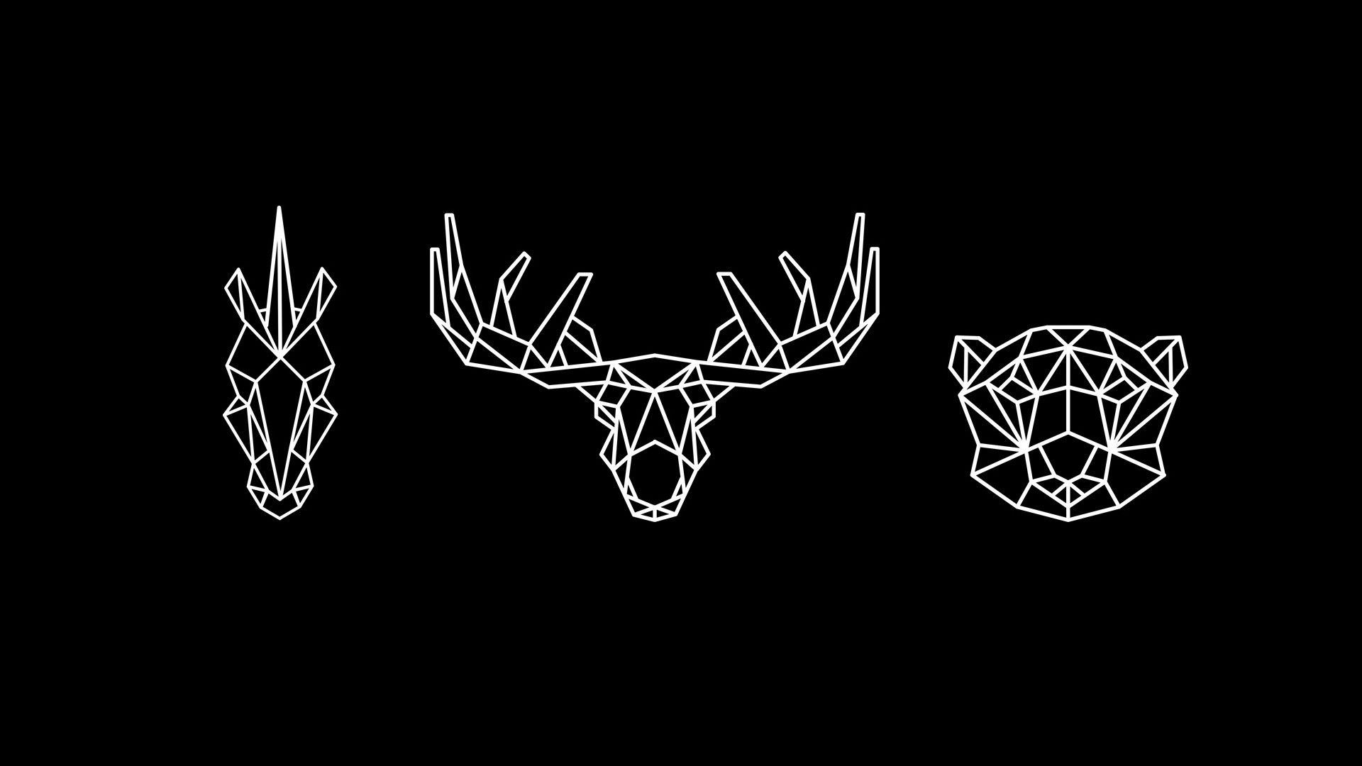 Minimalistic Geometric Animal Wallpapers