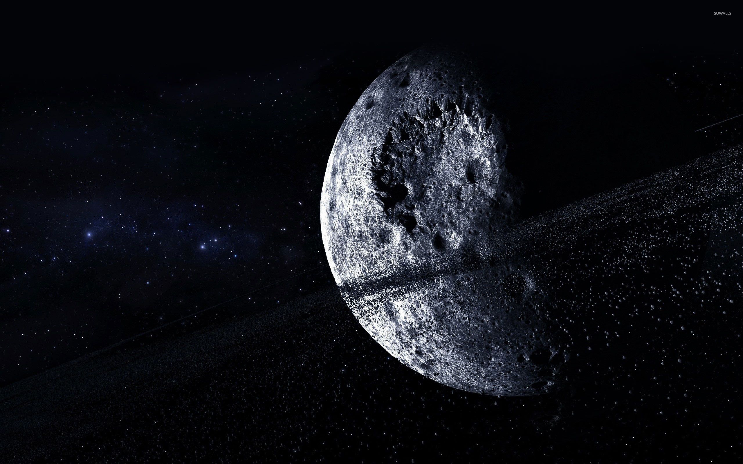 Moon Space Minimal Wallpapers