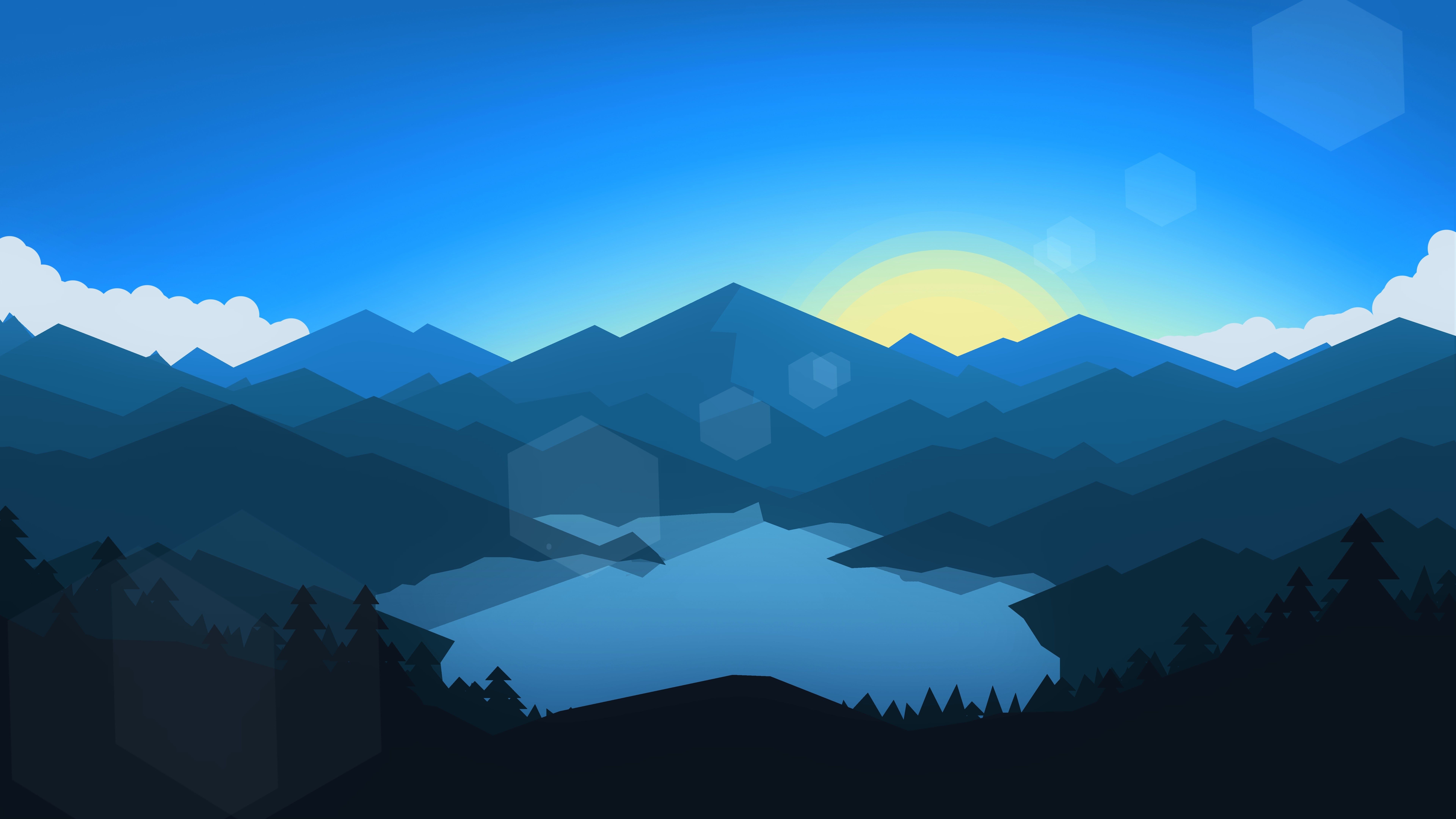 Mountain Top Minimalistic Wallpapers