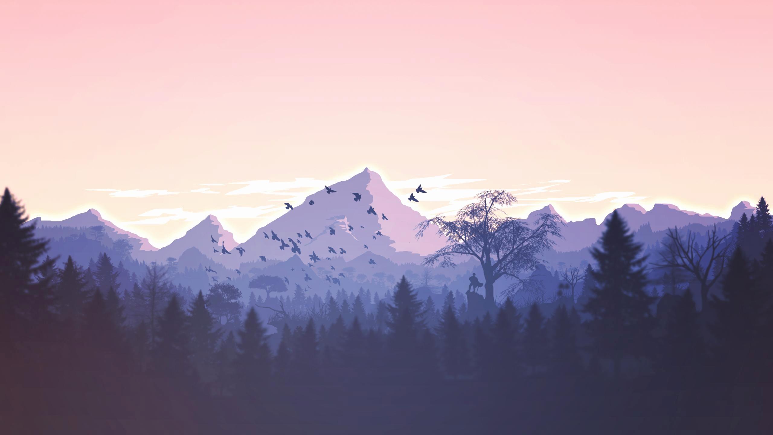 Mountain Top Minimalistic Wallpapers