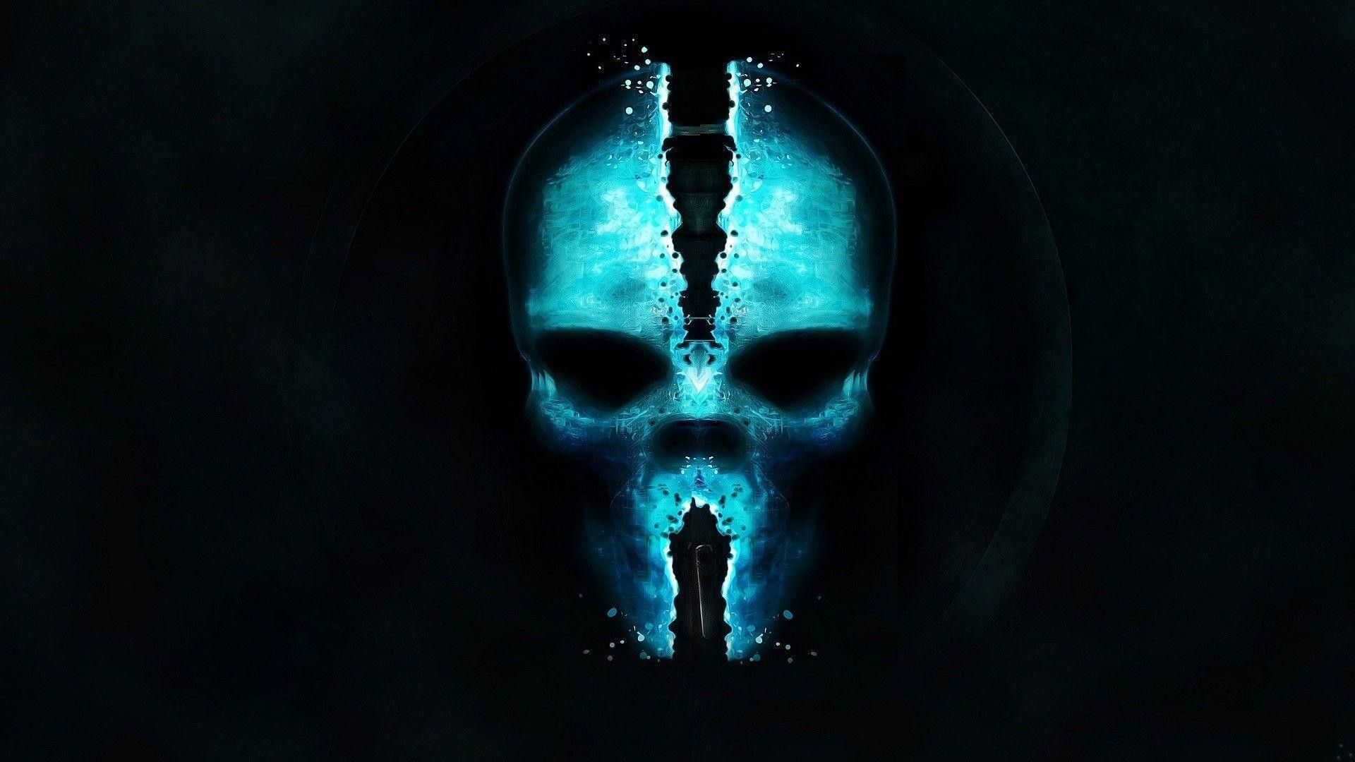 Neon Color Minimalist Skull Wallpapers