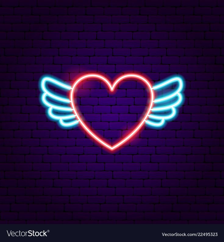 Neon Light Heart Wallpapers