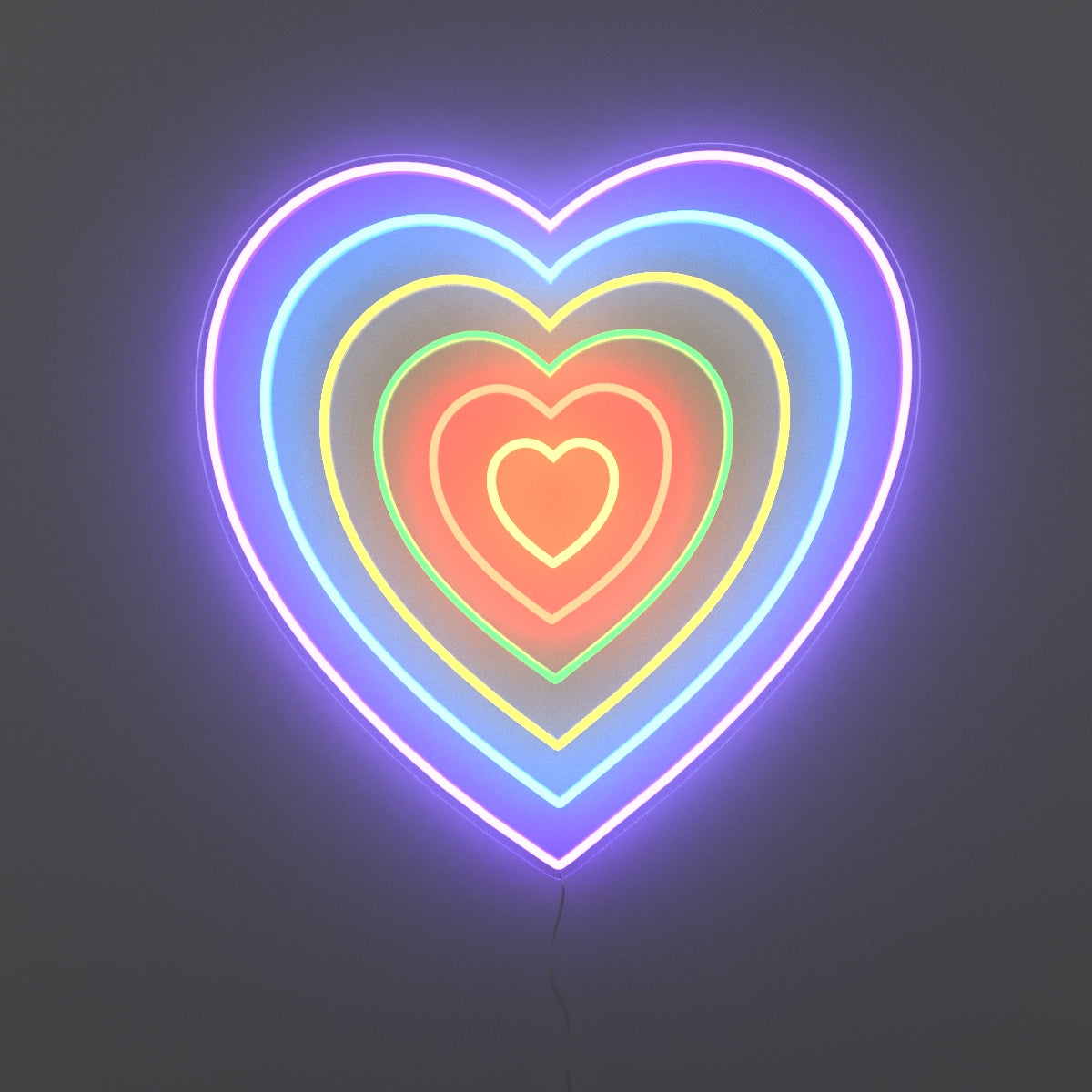 Neon Light Heart Wallpapers