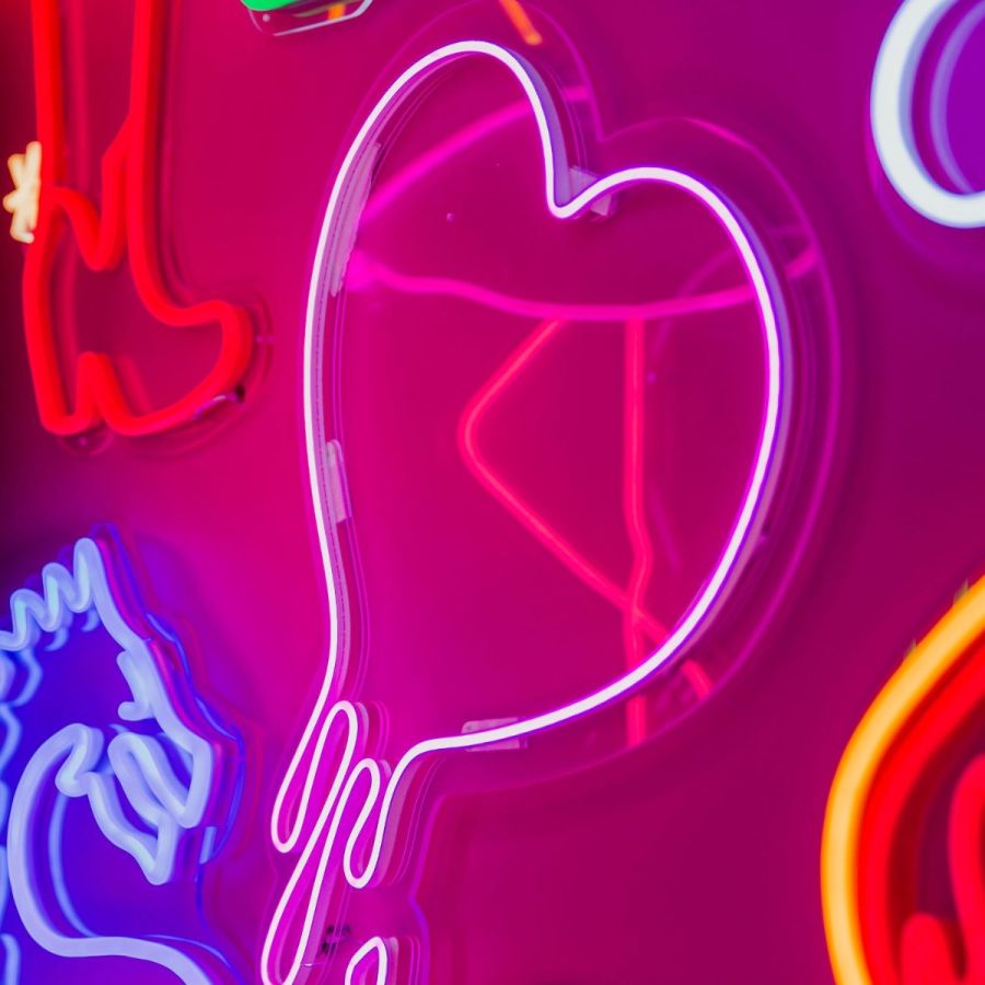Neon Light Heart Wallpapers