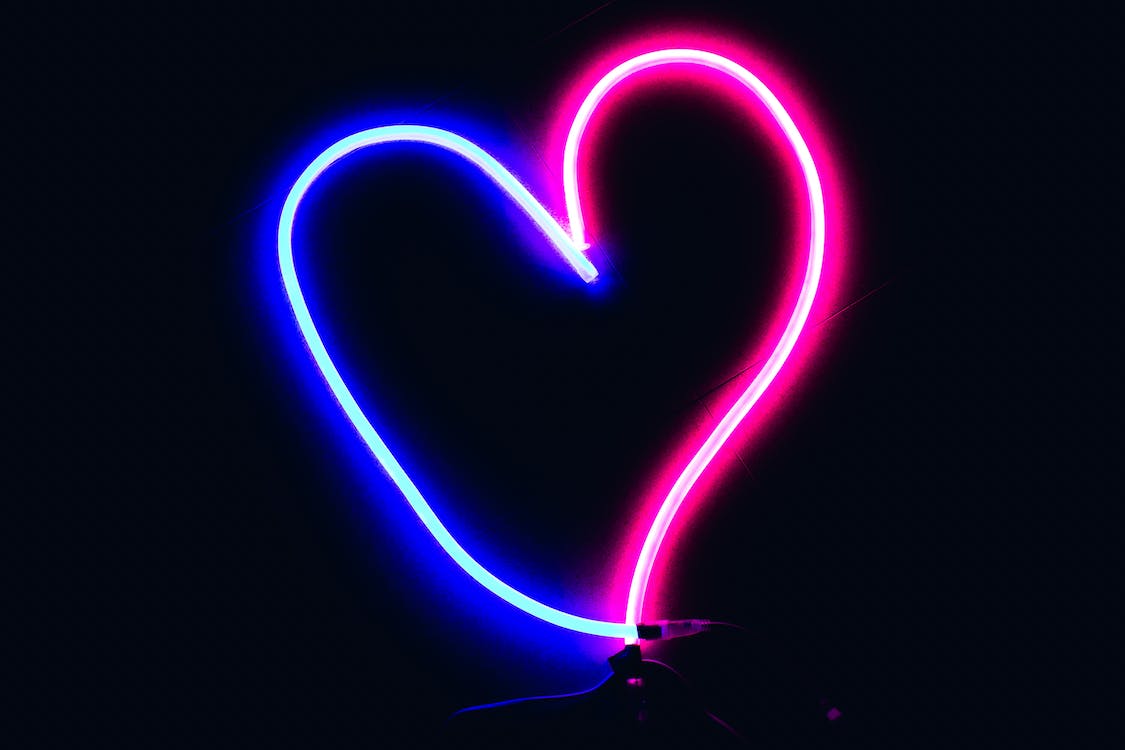 Neon Light Heart Wallpapers