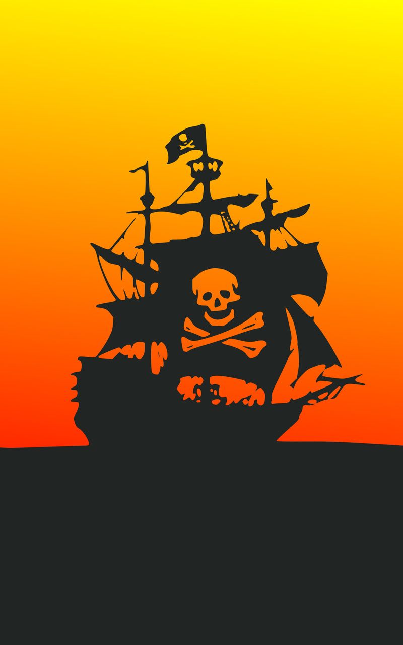 Pirate Ship Minimal Wallpapers