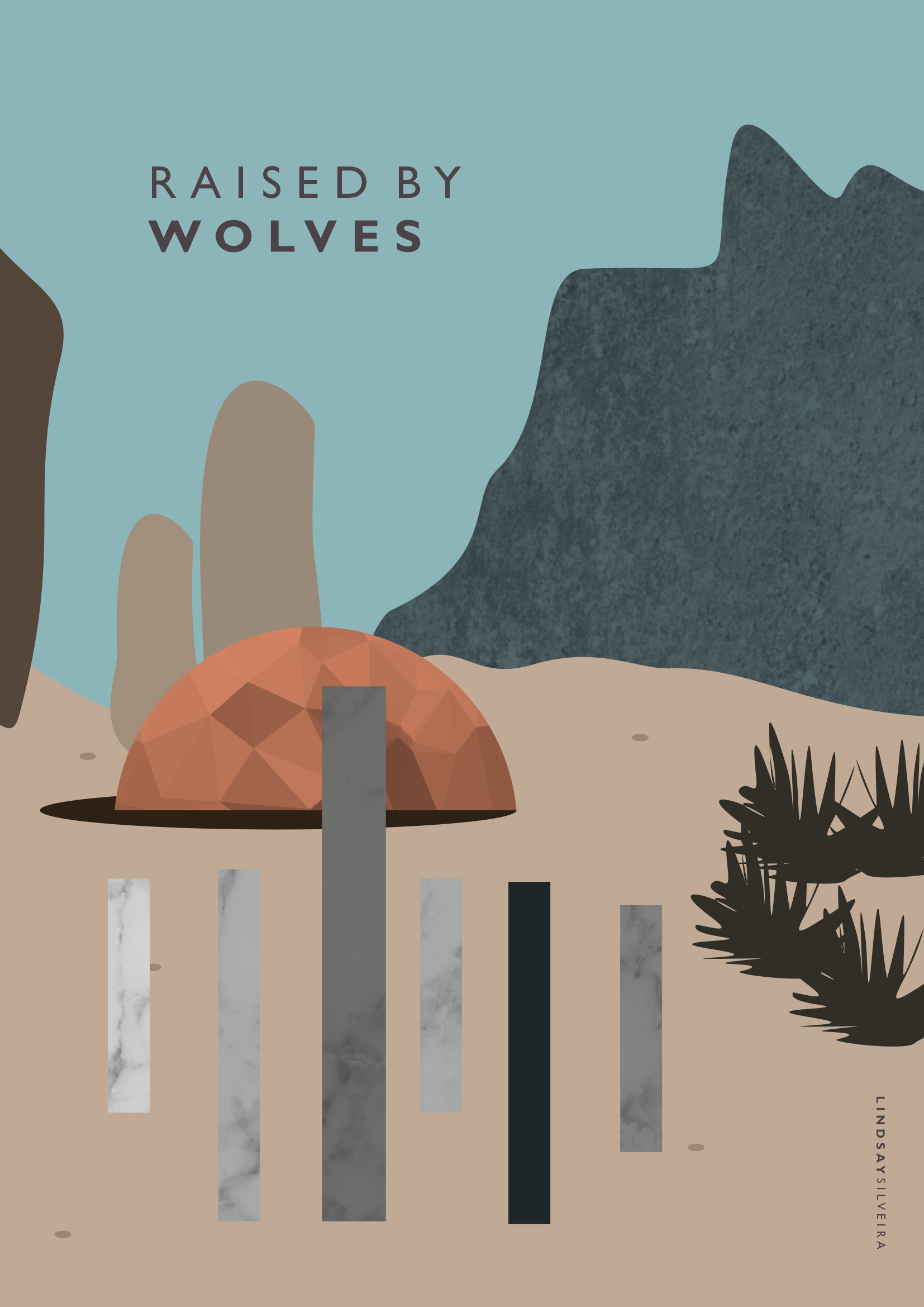 Raised By Wolves Minimal Art Wallpapers