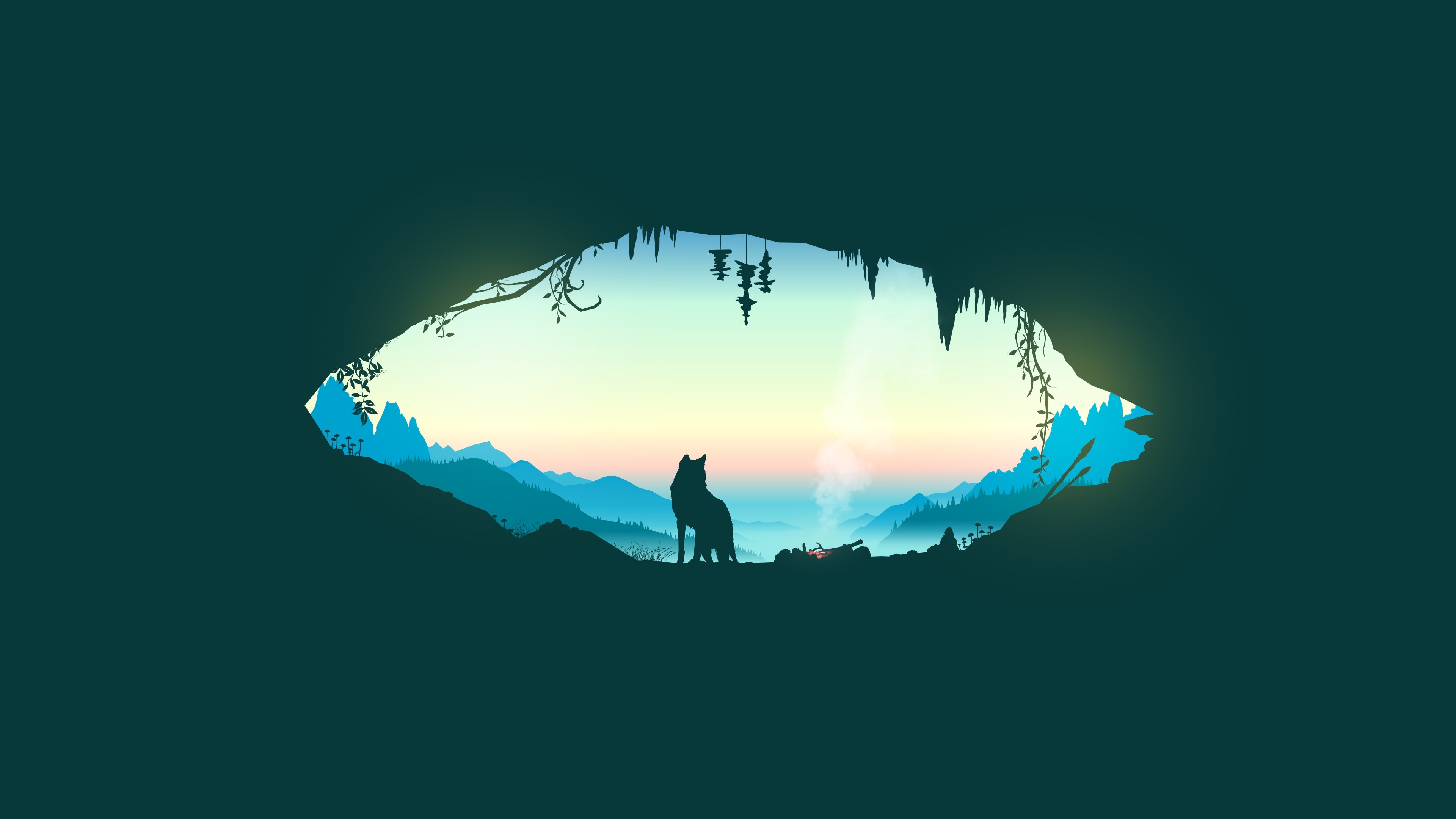 Raised By Wolves Minimal Art Wallpapers