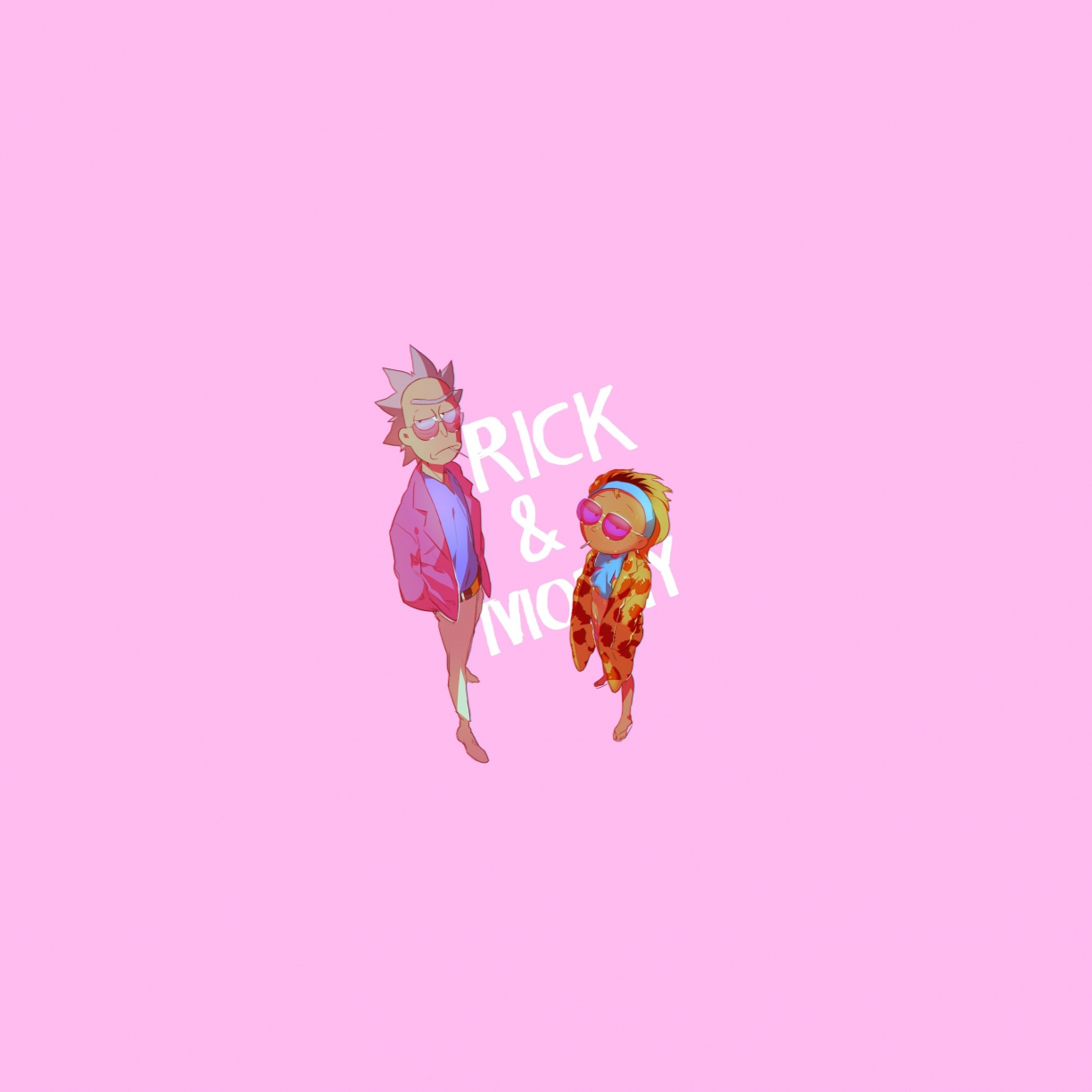 Rick And Morty Headshot Minimal Wallpapers