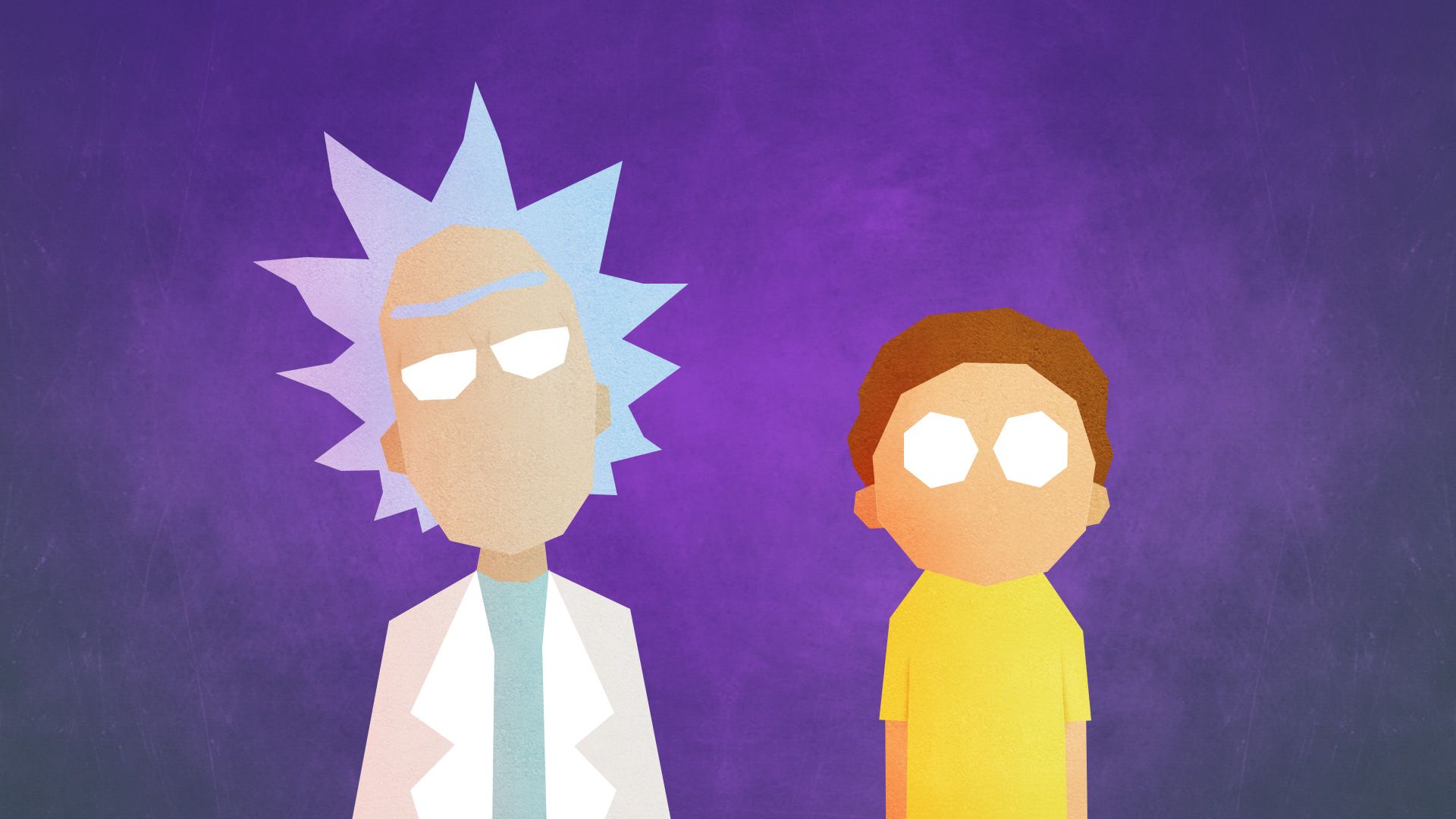 Rick And Morty Headshot Minimal Wallpapers