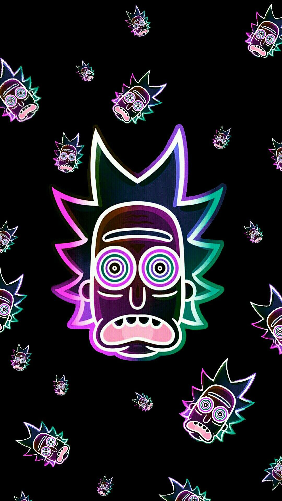 Rick And Morty Headshot Minimal Wallpapers