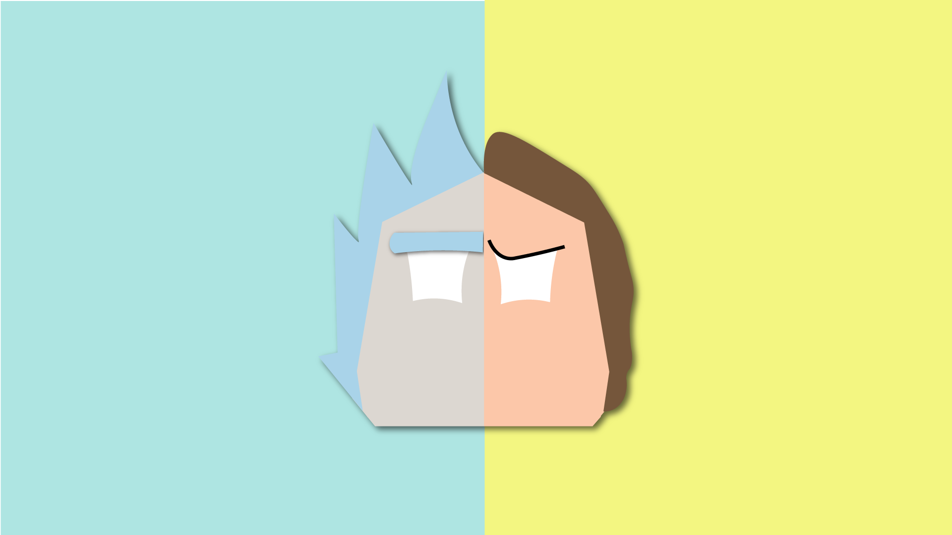 Rick And Morty Headshot Minimal Wallpapers