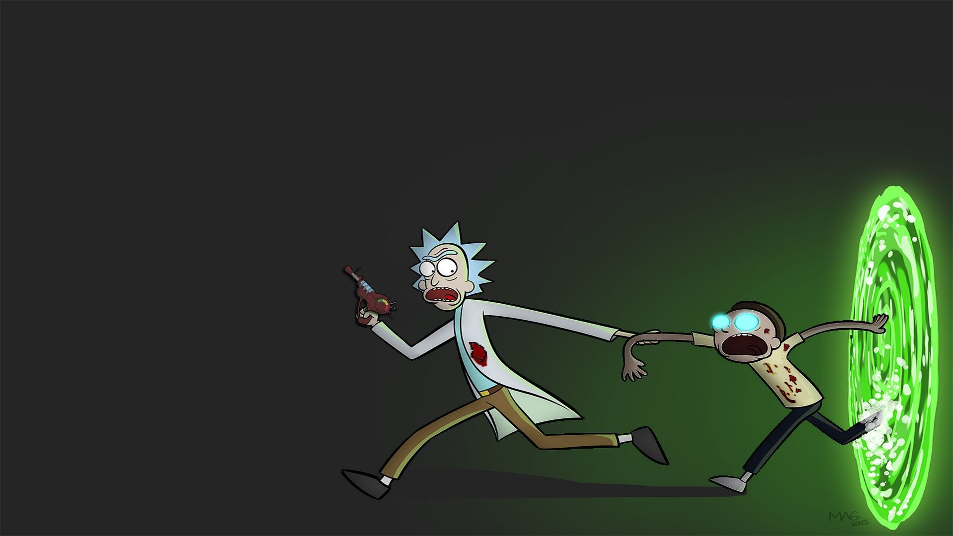 Rick And Morty Headshot Minimal Wallpapers