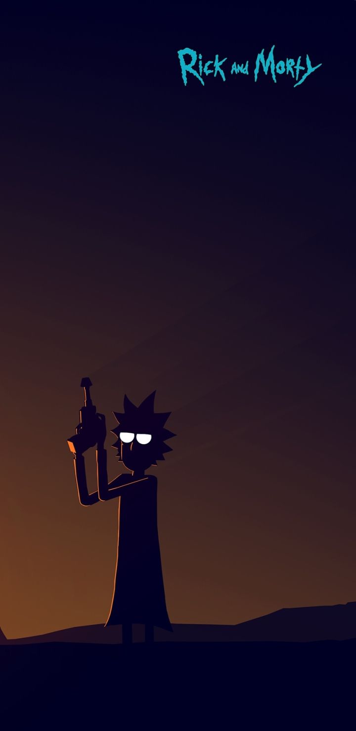 Rick And Morty Headshot Minimal Wallpapers