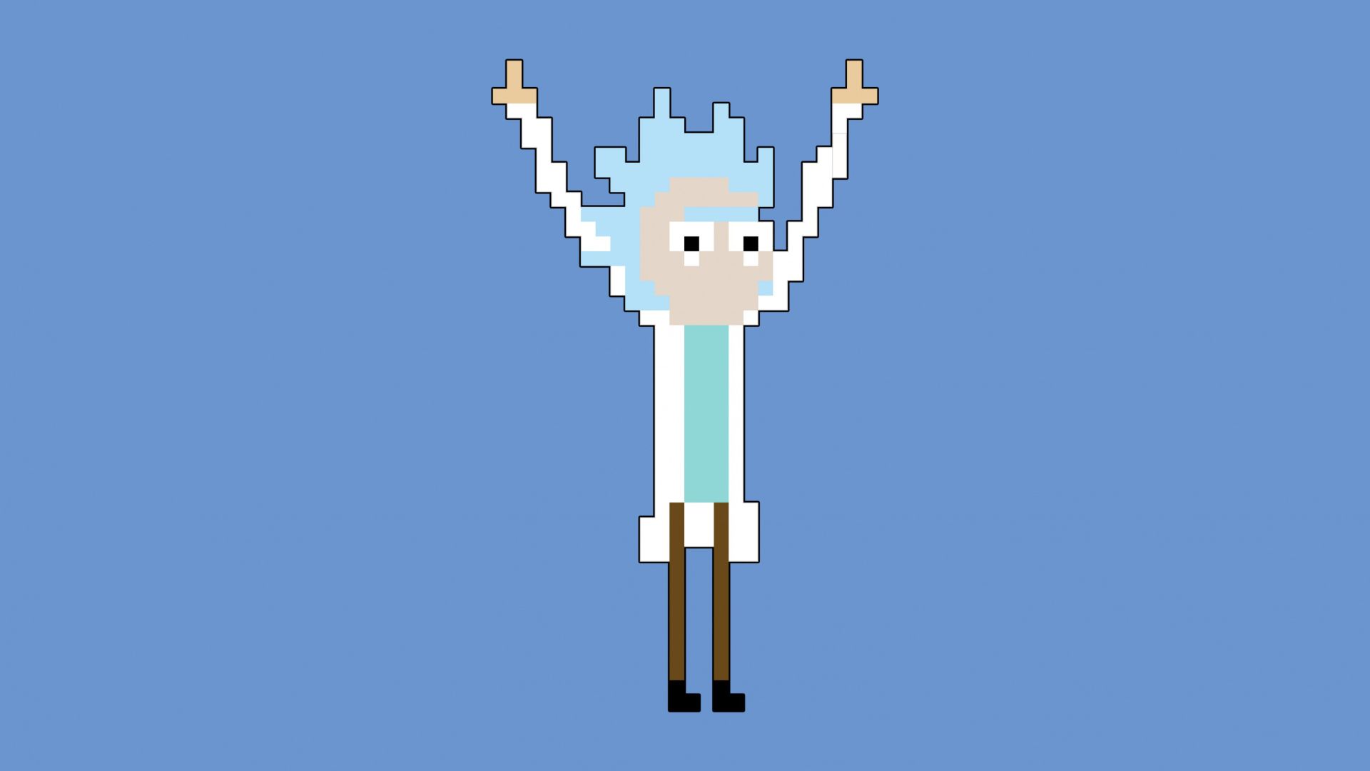 Rick And Morty Headshot Minimal Wallpapers