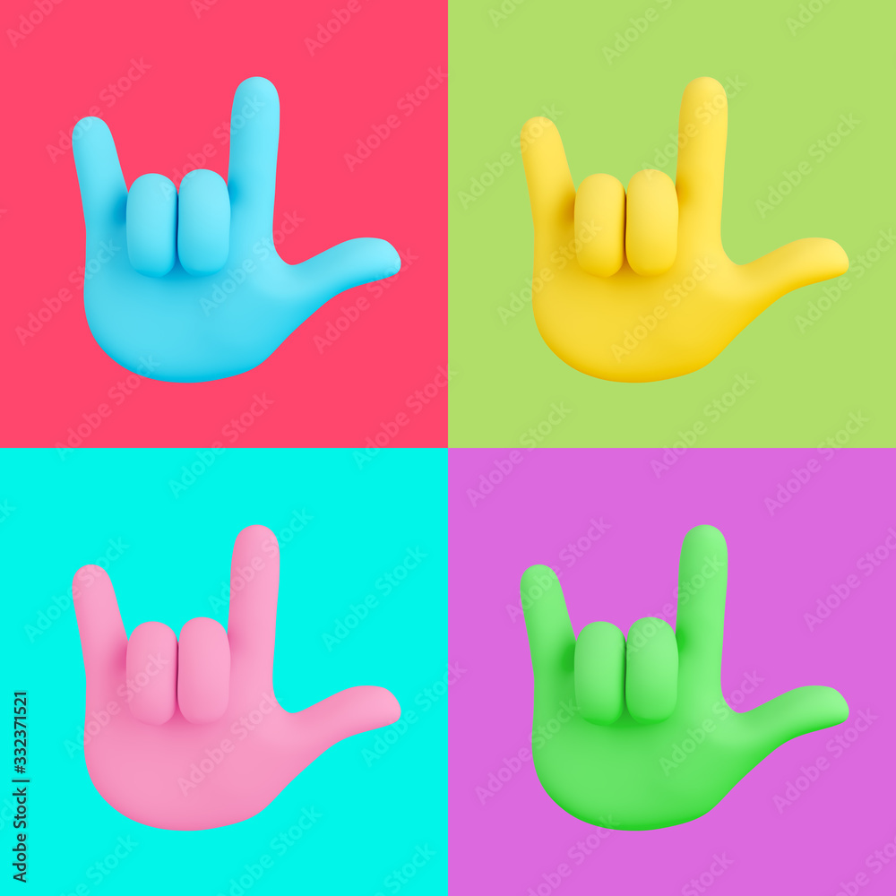 Rock And Roll Hand Gesture Minimal Wallpapers