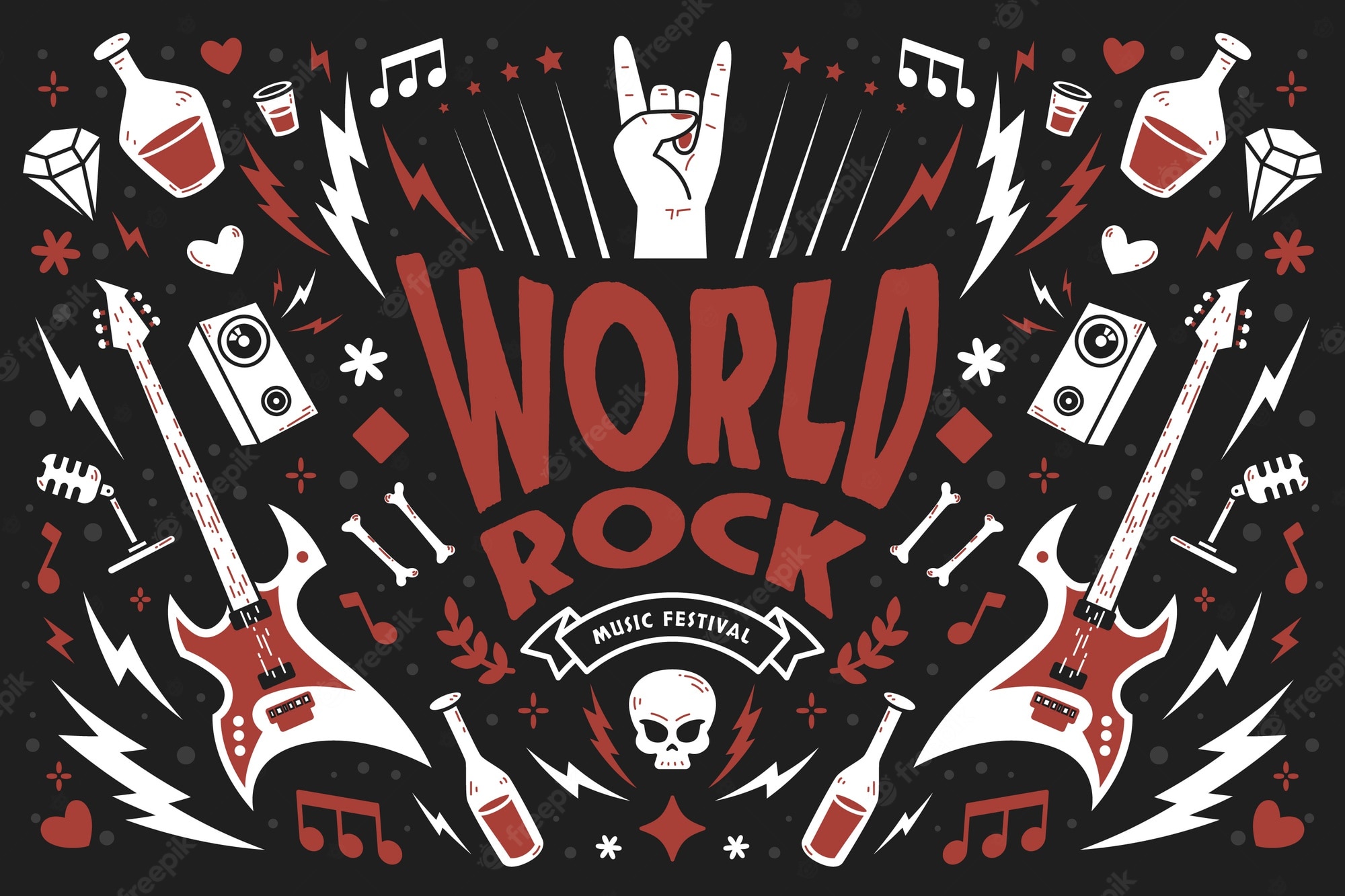 Rock And Roll Hand Gesture Minimal Wallpapers