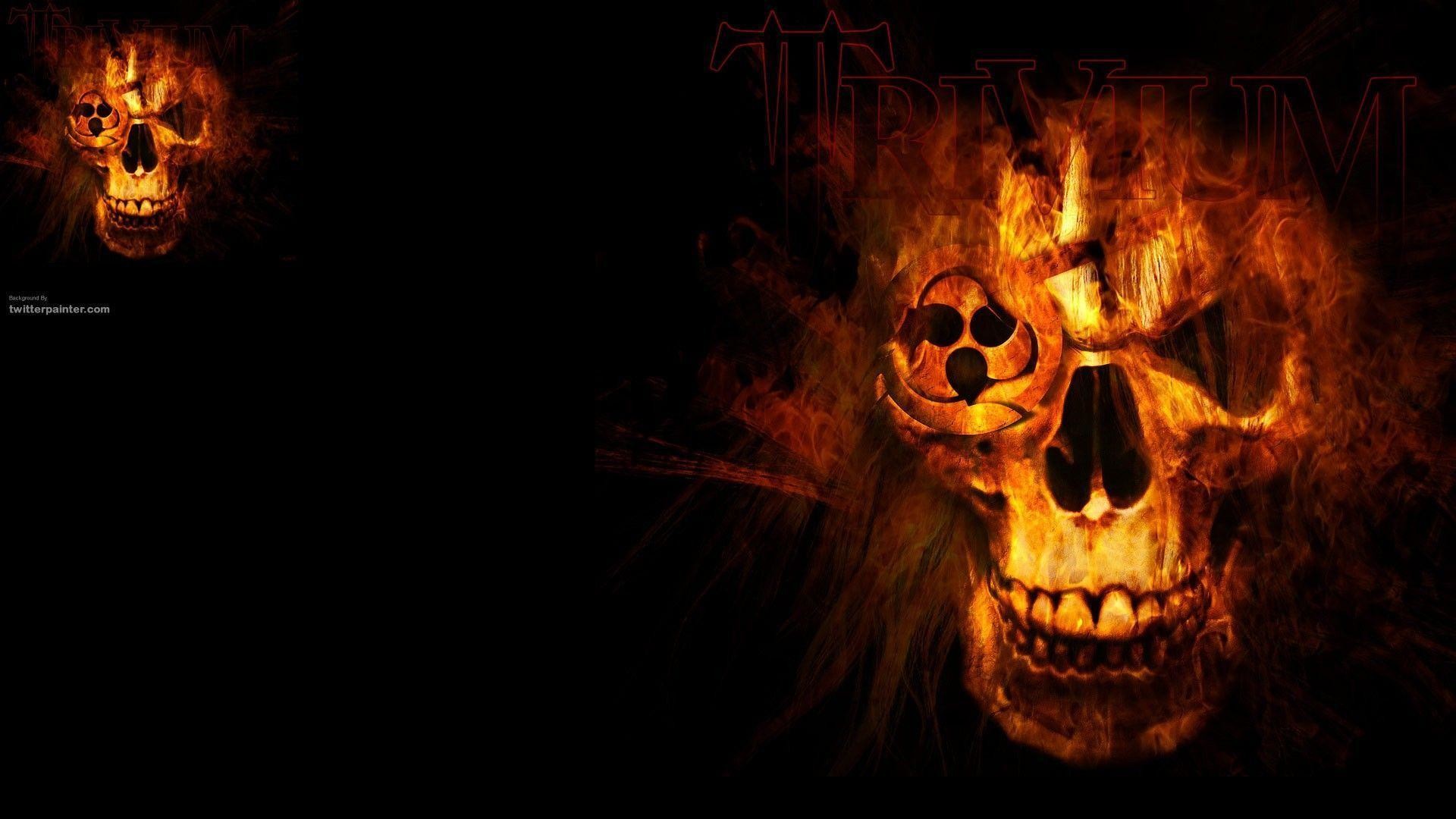 Skull Fire Minimal Wallpapers