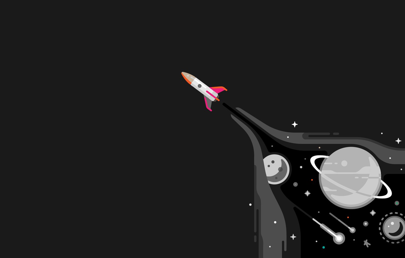 Spaceship Minimalism Wallpapers